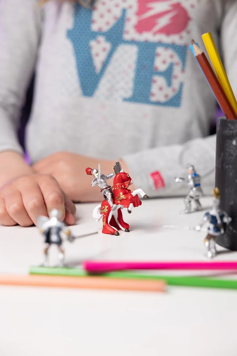 Papo MINI KNIGHTS Tube 12 pièces Figurines réalistes 3 ans Peintes à la main Jouets enfants