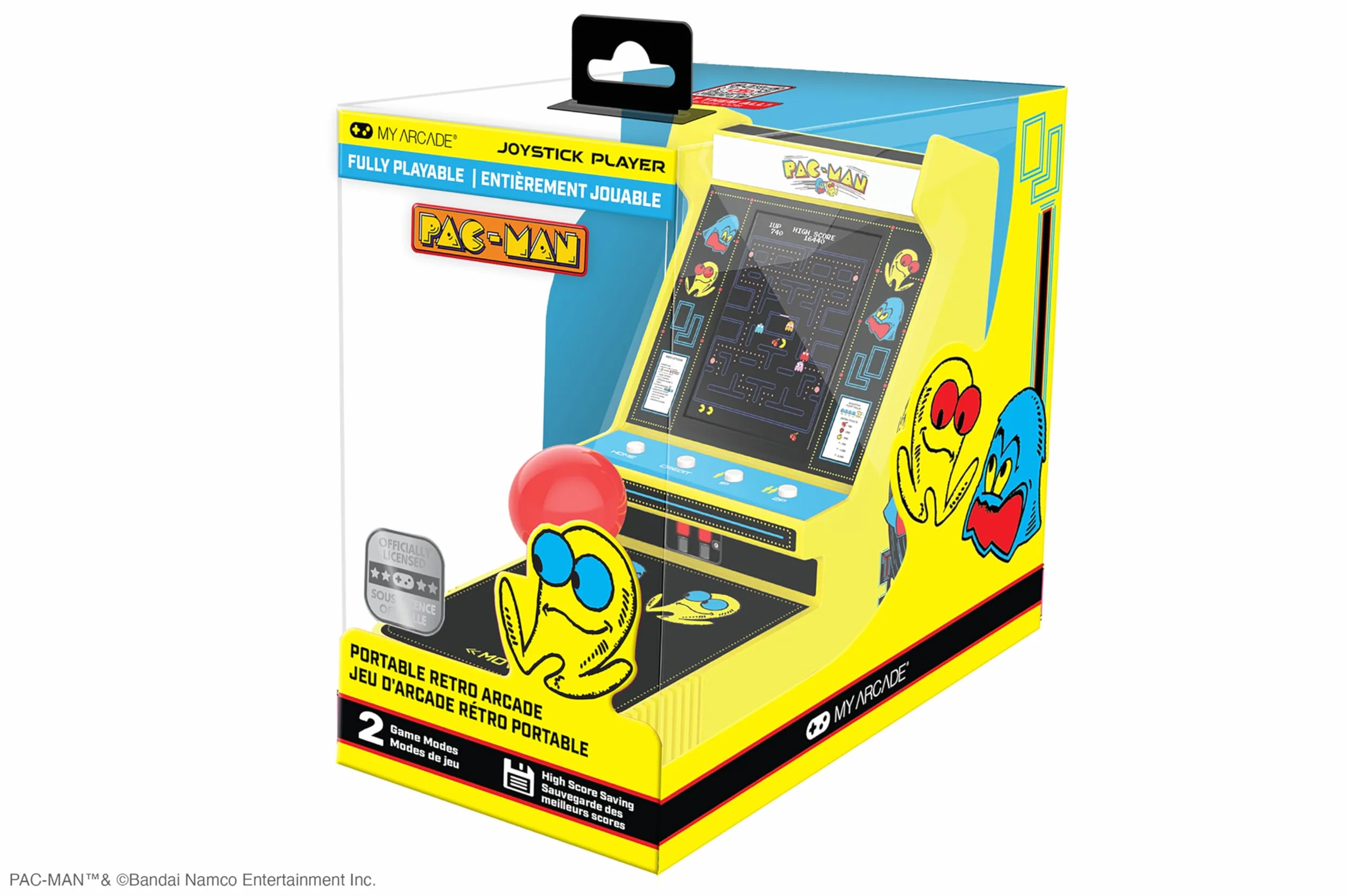PAC-Man Joystick Player avec écran 3,5"