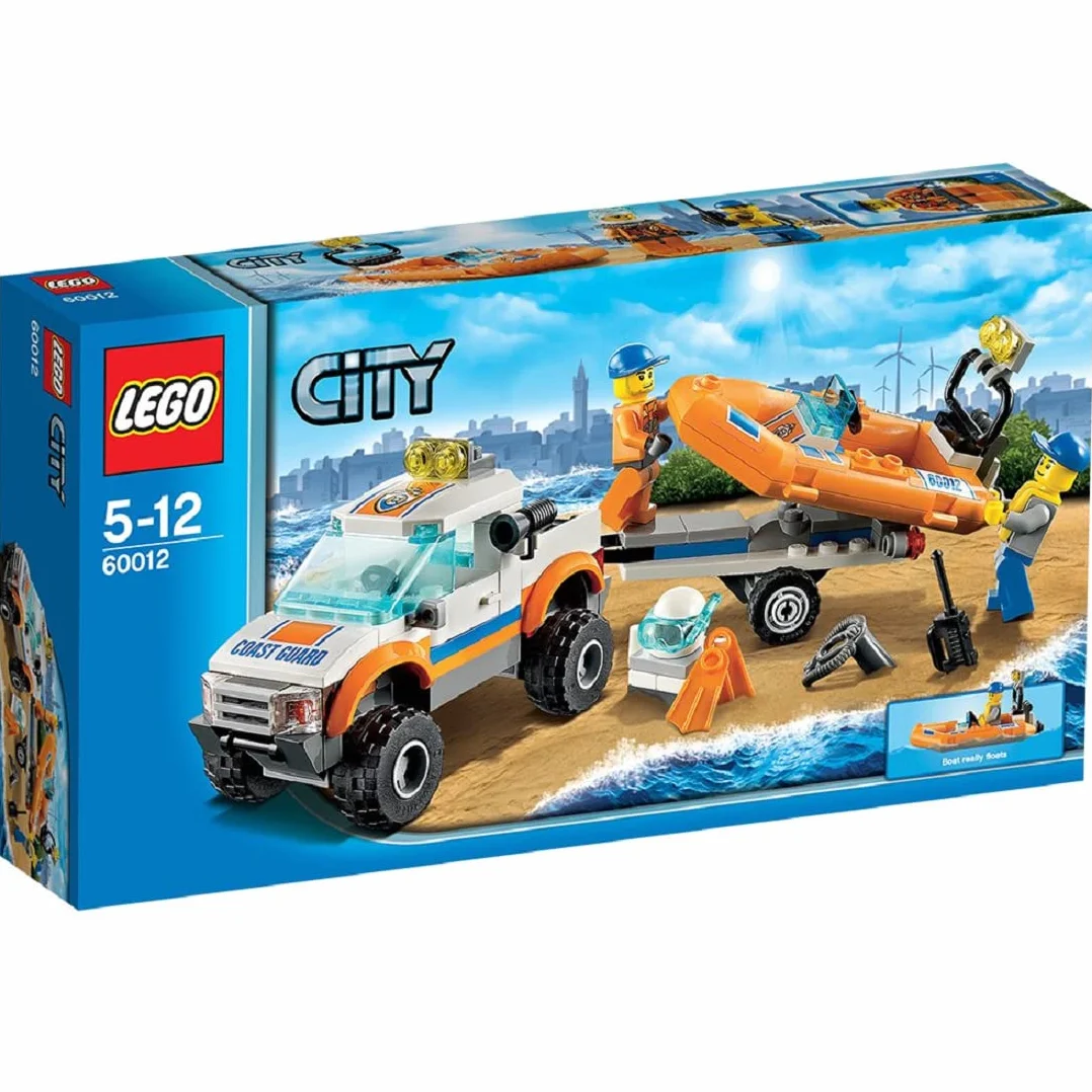 LEGO City 60012 Jeu de Construction Transporteur du Bateau du Garde Côtes