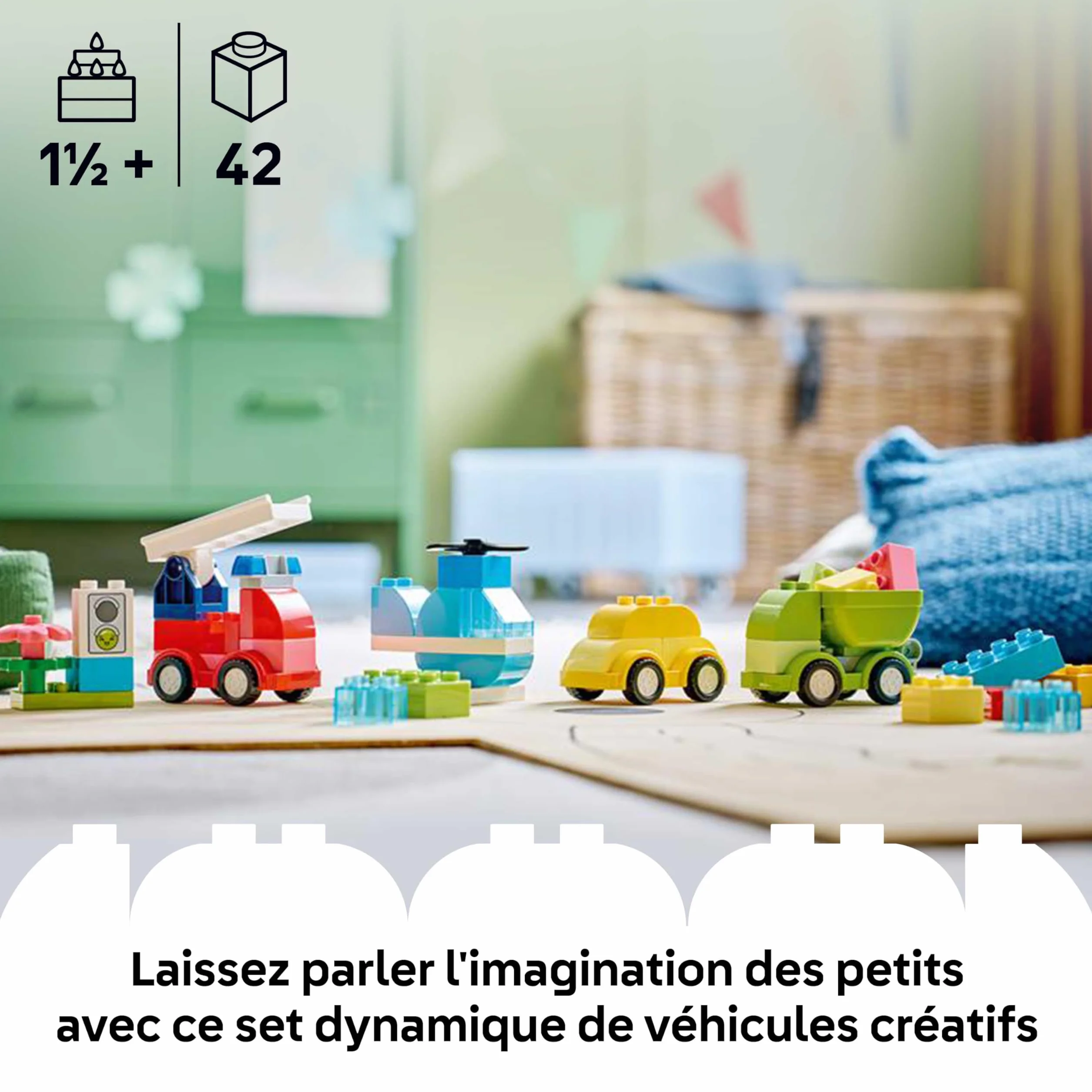 LEGO Duplo My First Les Véhicules Créatifs Jouet Éducatif Tri des Couleurs Voiture Camion 10474
