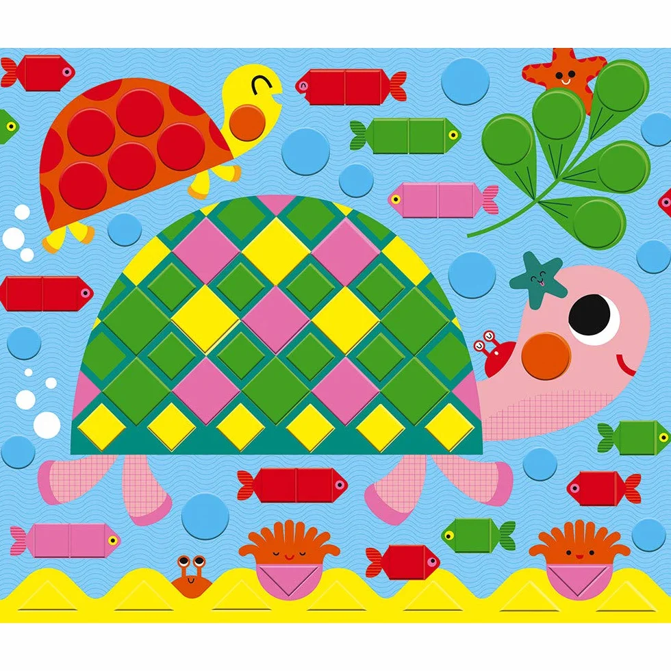 Janod Coffret Mosaïques en Mousse Animaux Les Ateliers du Calme Kit Loisir Créatif dès 3 ans