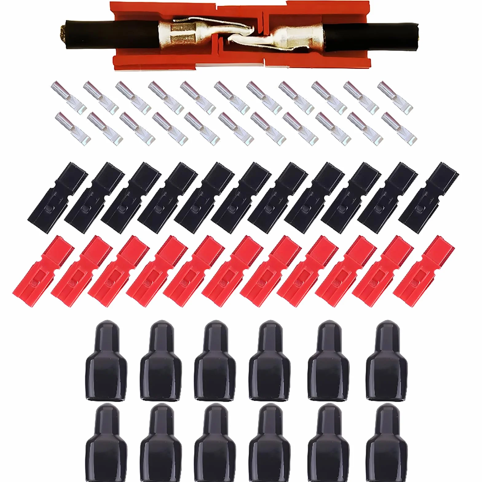 CESFONJER 12 Paires 15 Amp Contacts en cuivre pour Anderson Powerpole Quick Disconnect Bornes Connecteurs