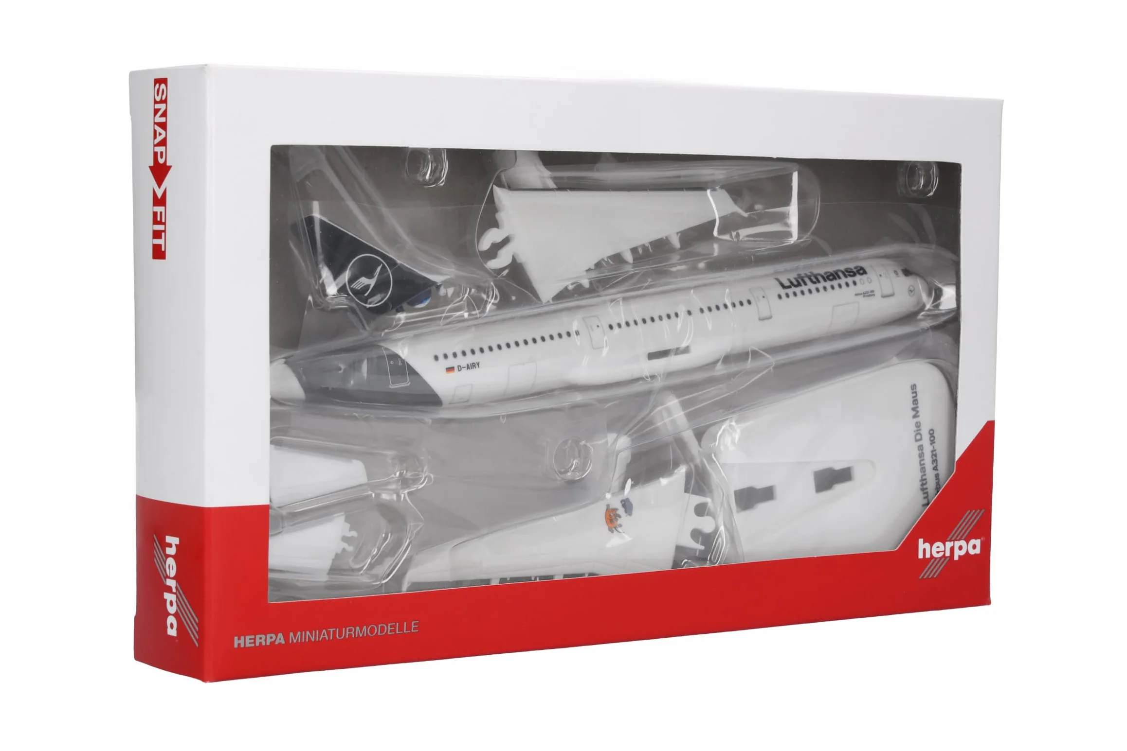 Herpa Airbus A321 La Souris Lufthansa modèle réduit avion Support Collection
