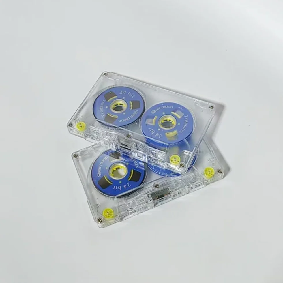 Walkman mini cassette vierge 54 minutes en plastique avec étui