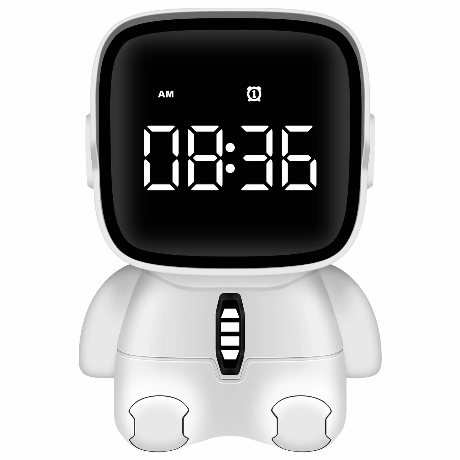 Réveil numérique LED astronaute pour enfants avec fonction snooze, 2 alarmes, rechargeable
