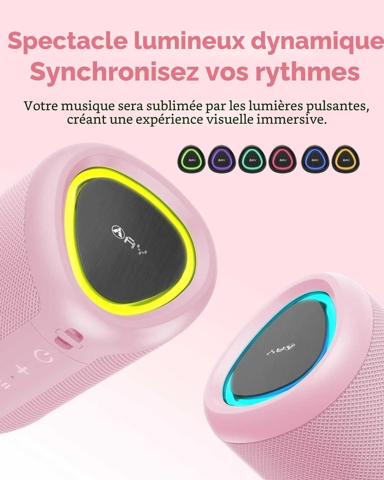 Enceinte Bluetooth Portable IPX5 Bluetooth 5.3 AUX TF-Card Stéréo Sans Fil
