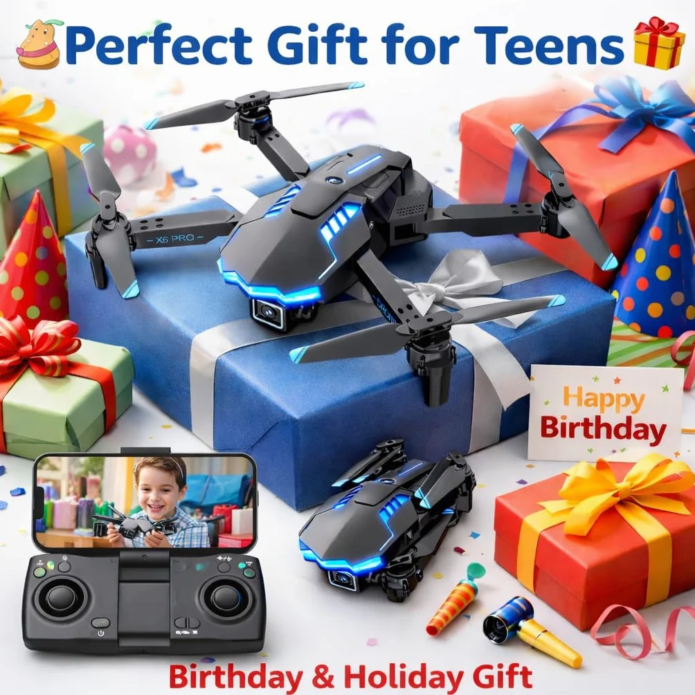 Drone avec Camera 1080P Moteur Sans Balais pour Enfant Debutant 36min Quadcopter RC Jouets Blanc