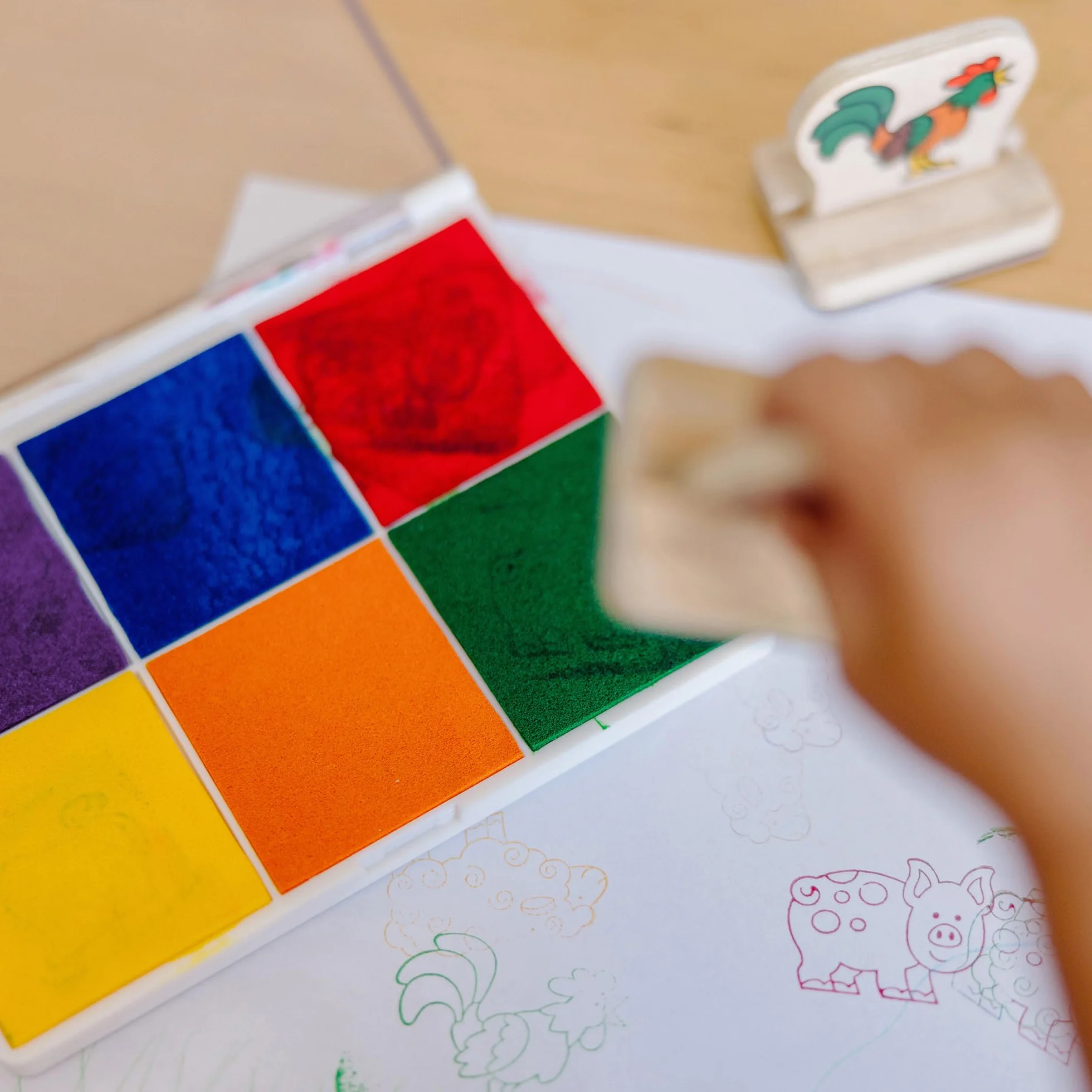 Melissa & Doug Tampon À Encre Arc-En-Ciel Couleurs Loisir Créatif Enfant Jouet D'Activité 3 Ans+