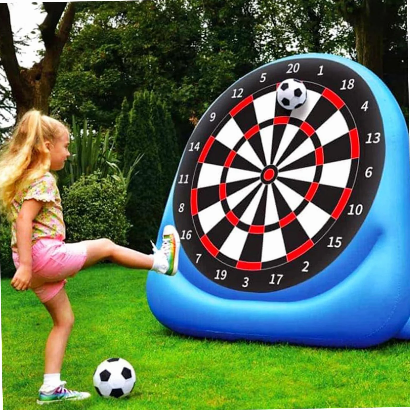 Fléchettes de Football gonflables géantes – Jeu extérieur portable avec balles collantes pour plage et jardin