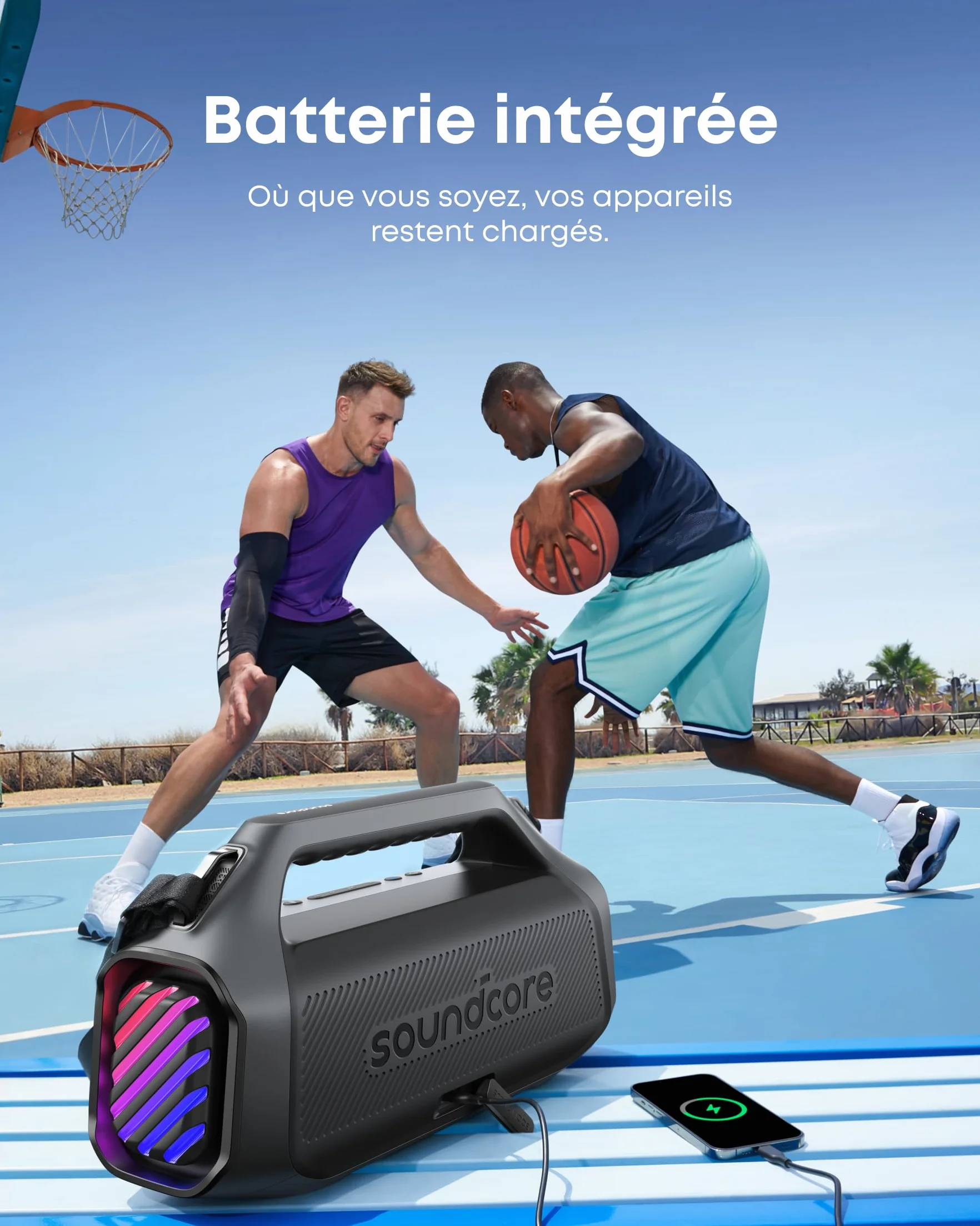 Soundcore Boom 2 Plus Enceinte Bluetooth 140W BassUp 2.0 IPX7 20h USB-C