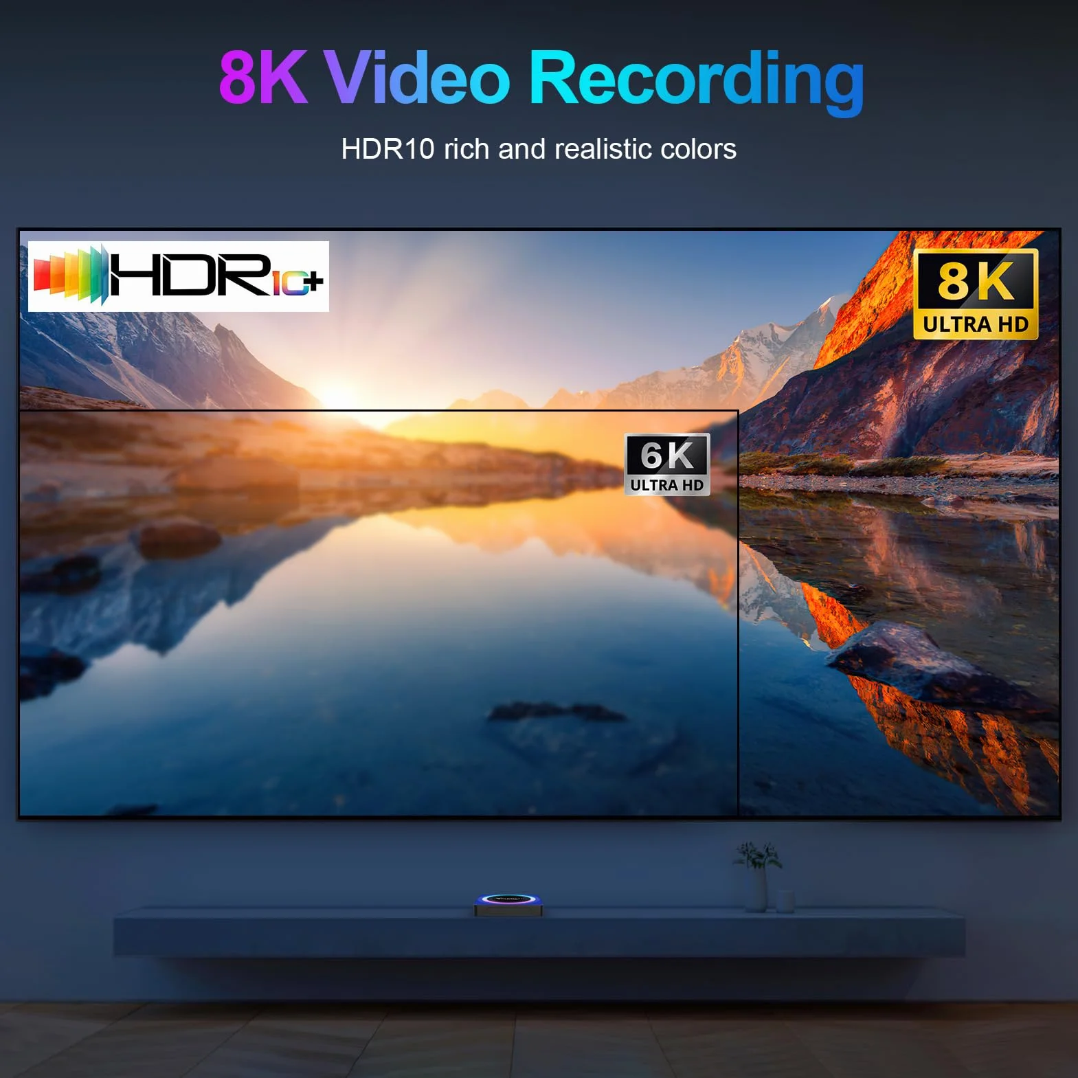 Android 13.0 TV Box 4GB RAM 64GB ROM RK3528 Quad-Core Cortex-A53 WiFi6 BT5.0 8K HD Ethernet