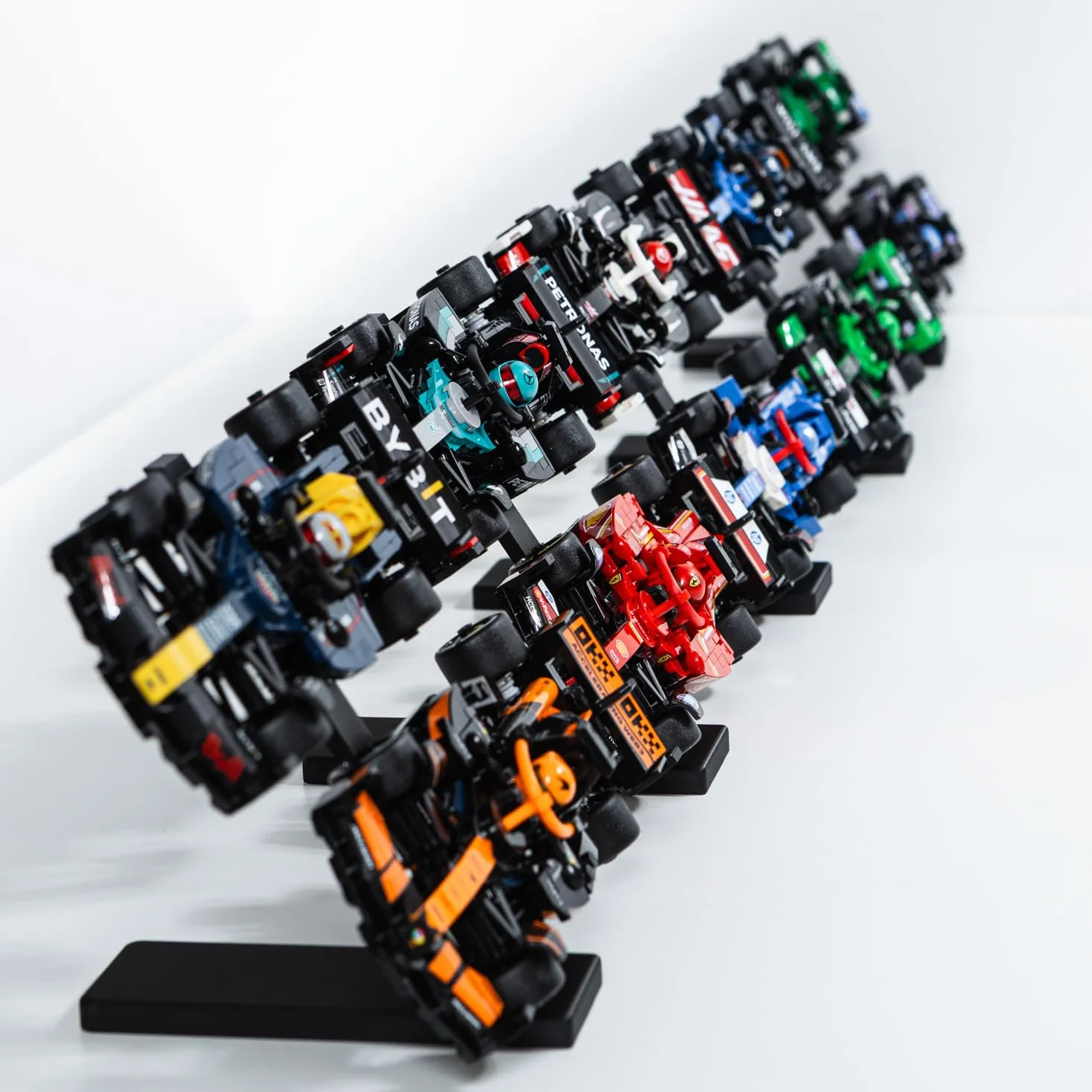 Speed Champions F1 Lot de 5 présentoirs verticaux compatibles LEGO Formula 1 76906-76919 pour 10 voitures