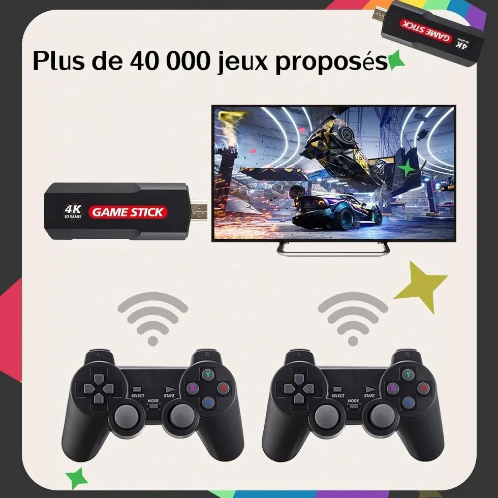 SCULPYA RÉTRO Edition Console Gaming X2 Consoles de Jeu Rétro sans Fil 64G 40000+ Jeux HD Portable