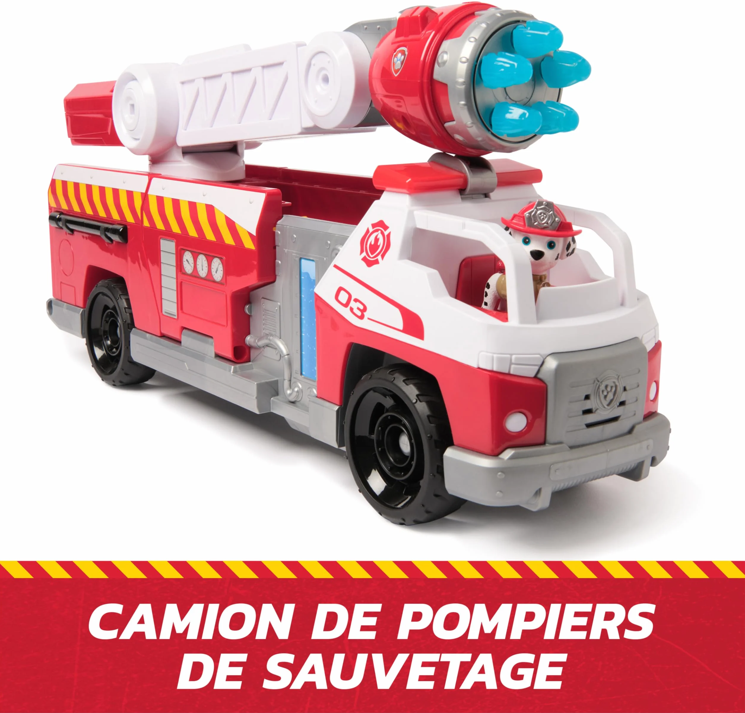 Paw Patrol Pat Patrouille Camion De Pompiers Fire Rescue Voiture Figurine Marcus Effets Sonores Lumineux Jouet Enfant 3 Ans