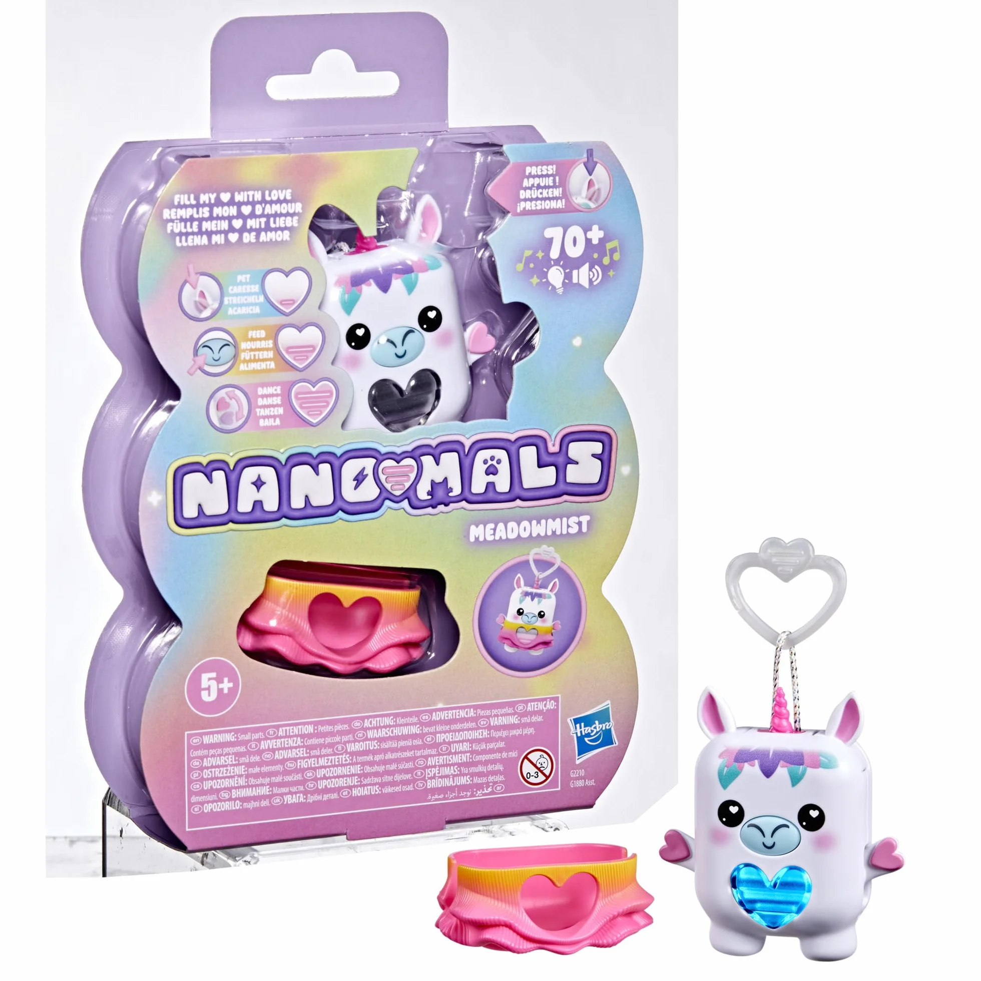 Hasbro Nano-Mals Meadowmist la Licorne Compagnon électronique Blanc