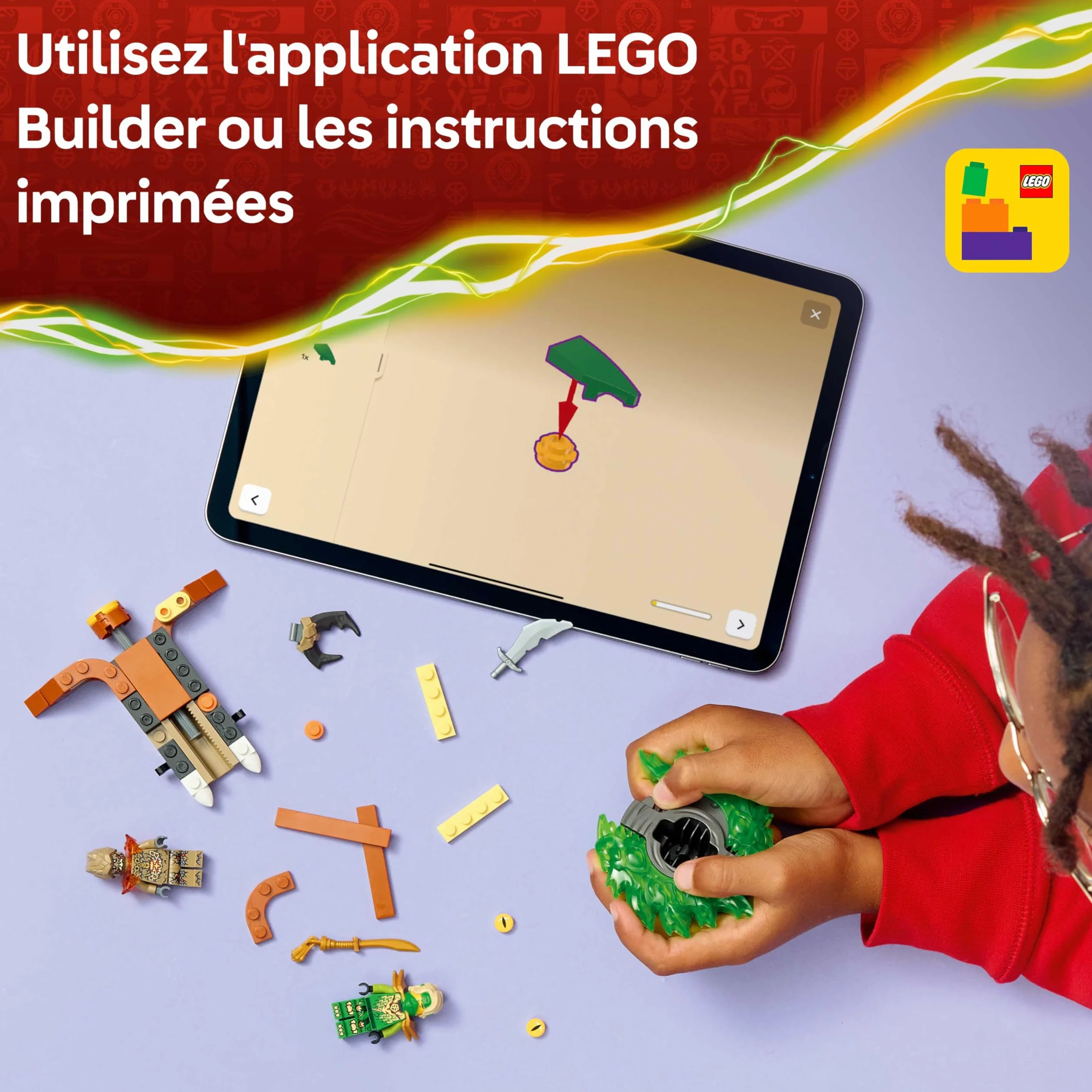 LEGO Ninjago Lloyd Contre la Toupie du Monstre de la Terre 71850 Jouet Ninja avec Lanceur 2 Minifigurines