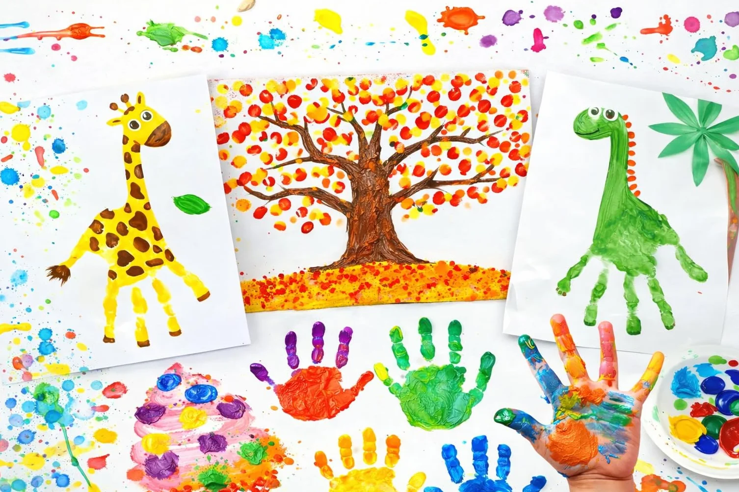 Nicpro Peinture au Doigt Enfant 60 ml 12 Couleurs Tempera Liquide Lavable Non Toxique