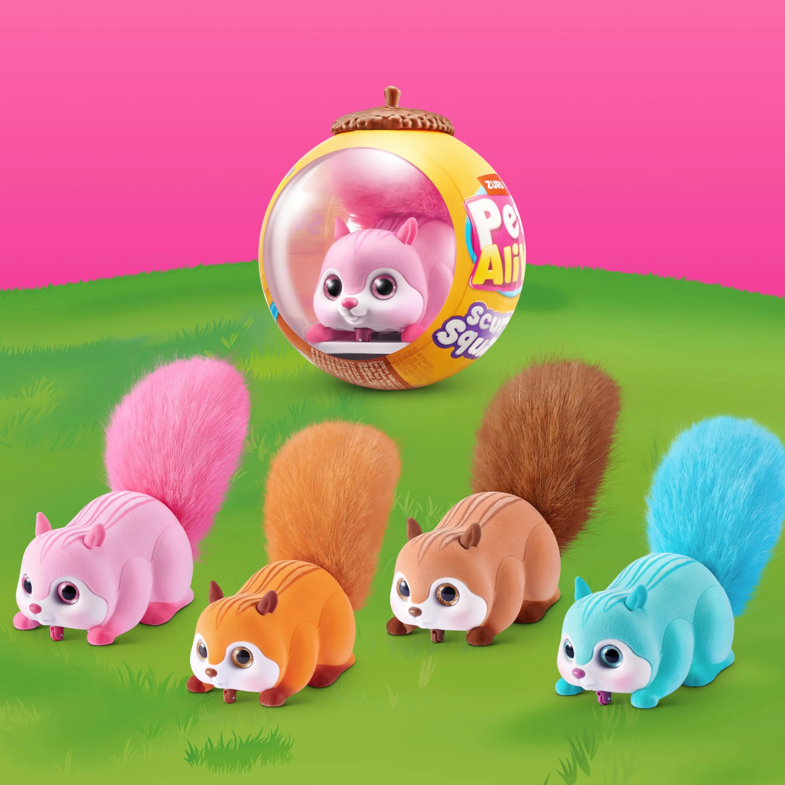 ZURU Pets Alive Scurry'n Squirrel Marron Jouet Animal Robotique Interactif Écureuil Mobile Sons Réalistes 2 Ans+
