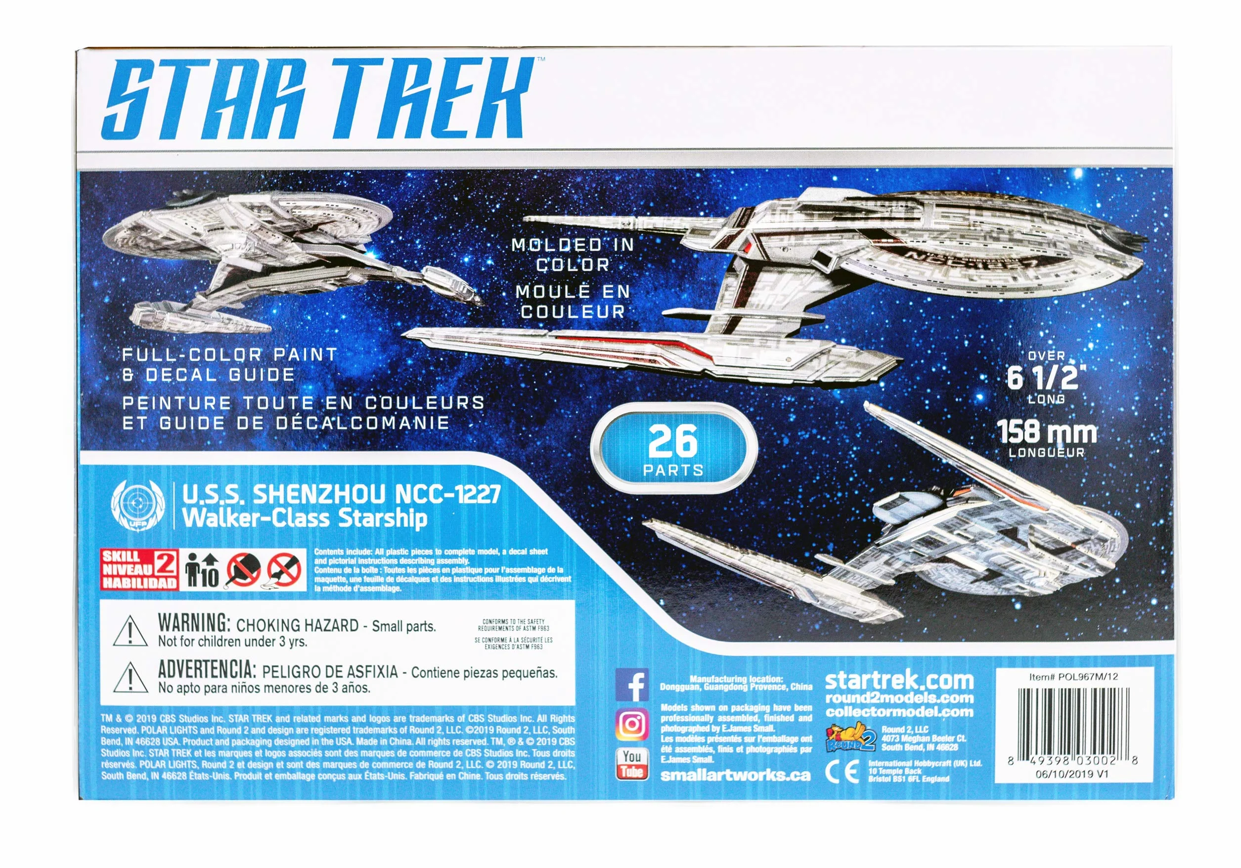 Polar Lights Star Trek USS Shenzhou NCC-1227 1:2500 Scale Plastic Kit