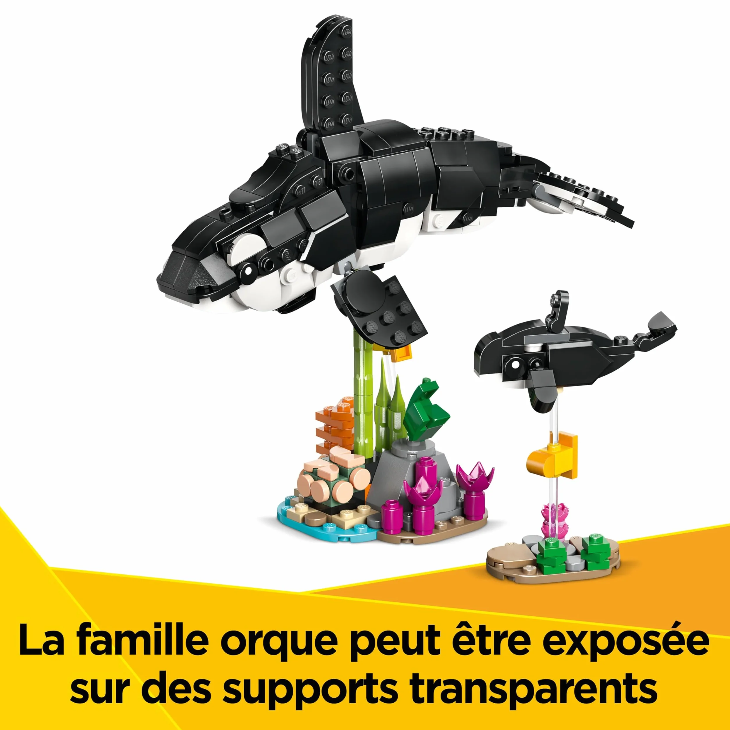 LEGO Creator 3-en-1 Animaux Sauvages Famille Pandas Jouet Construction Transformant Figurines Manchots Orques Cadeau 8 Ans 31165