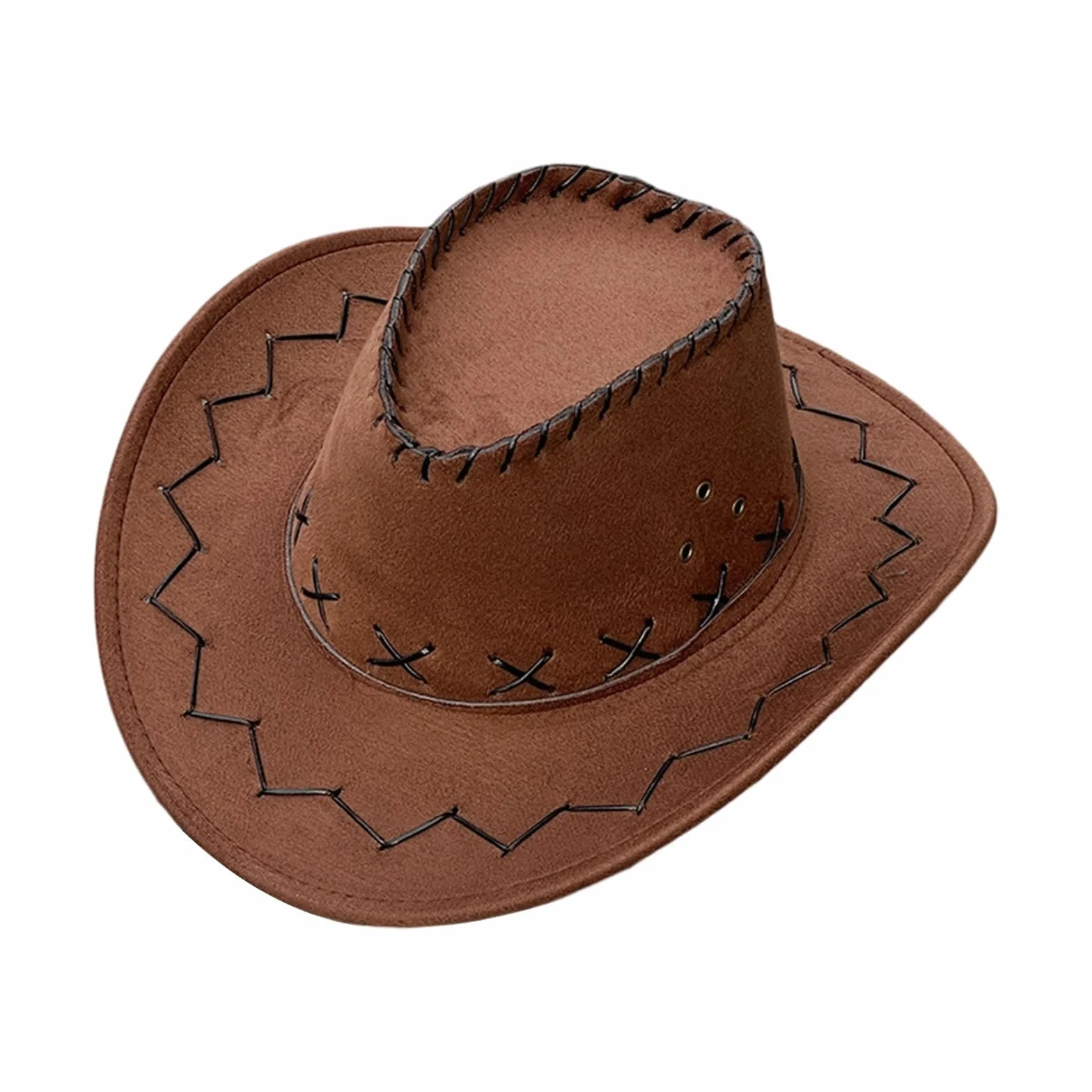 Chapeau de Cowboy Enfant en Daim Synthétique pour Soirées à Thème Western