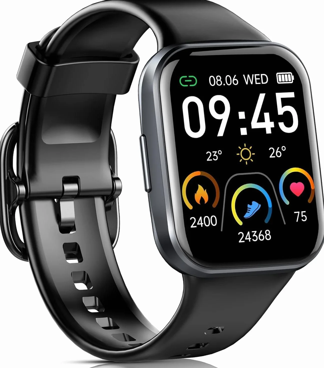 Smart Watch 1,91" HD Montre Connectée IP68 Moniteur Cardiaque 100+ Sports Podomètre Android iOS