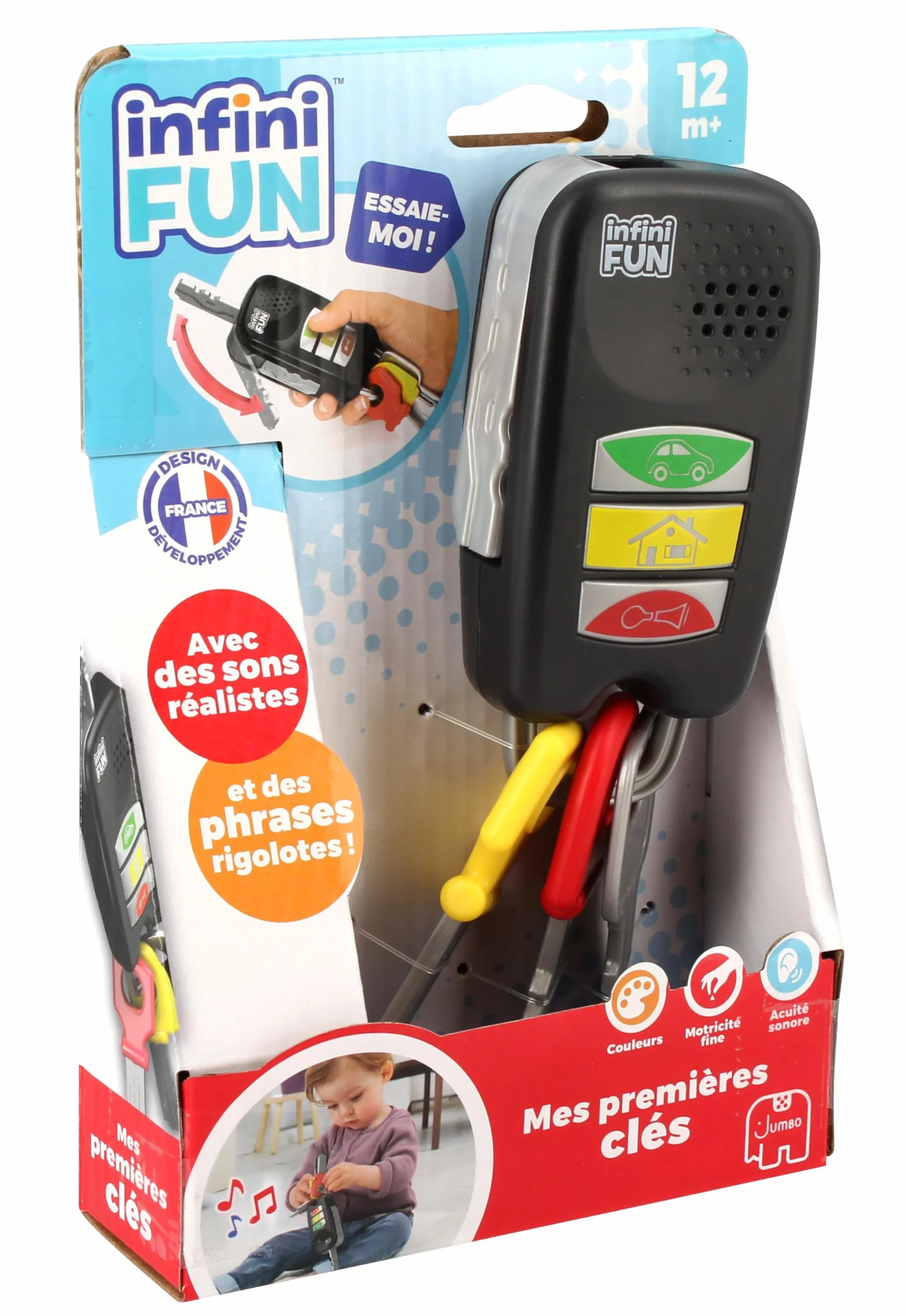 Infini Fun Mes premières clés Jouet éducatif électronique pour bébé dès 12 Mois