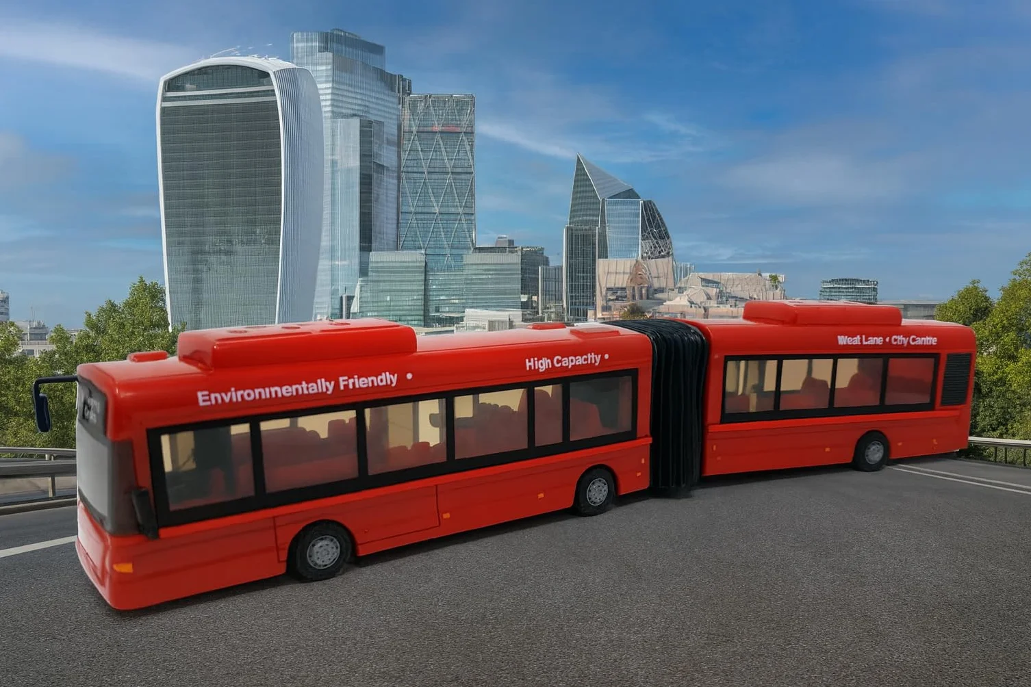 PLAYJOCS GT-6258 Bus Urbain 41cm Véhicule Miniature Voiture Auto Jeu