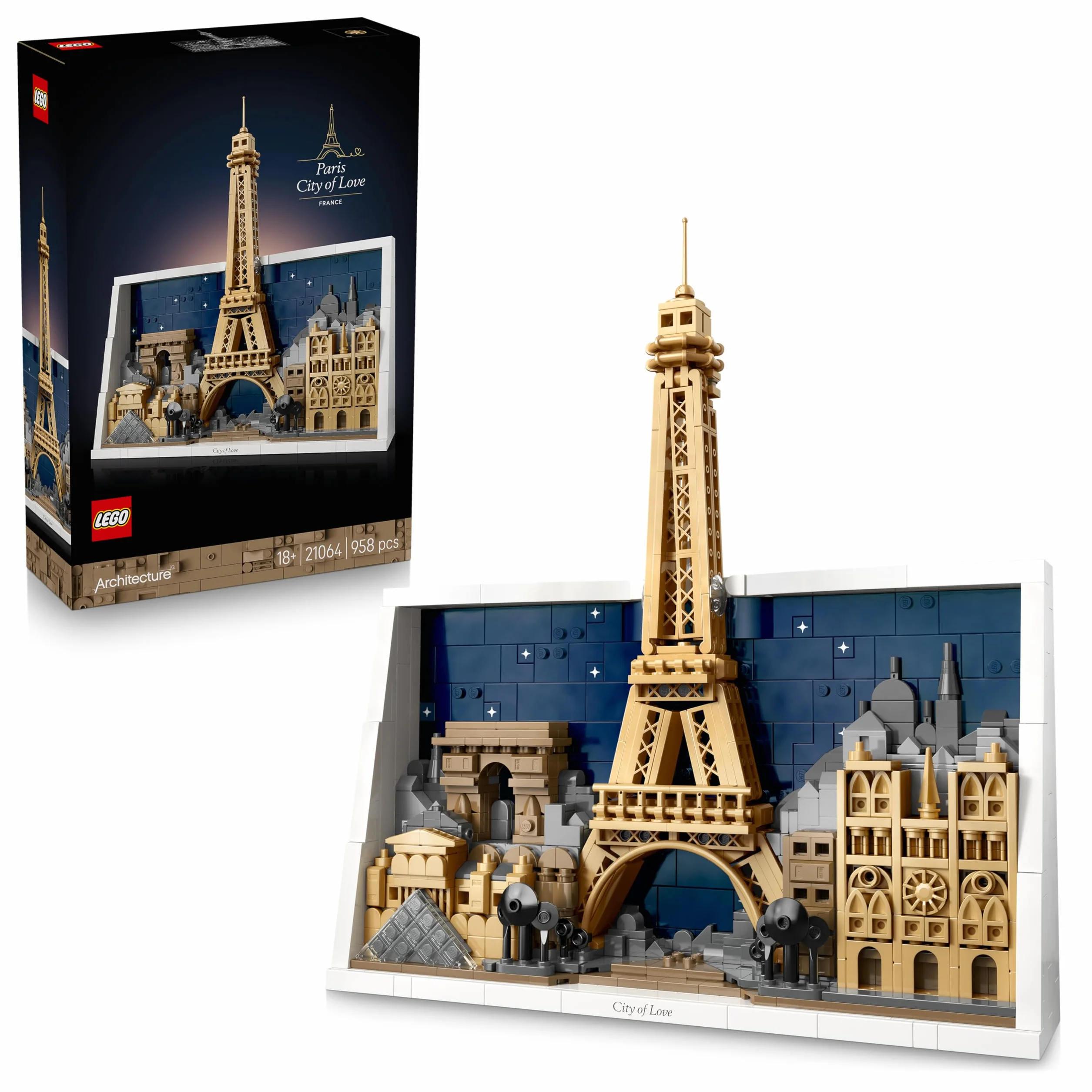 LEGO Architecture Paris 21064 Maquette Miniature Tour Eiffel Monuments Parisiens Décoration Intérieure