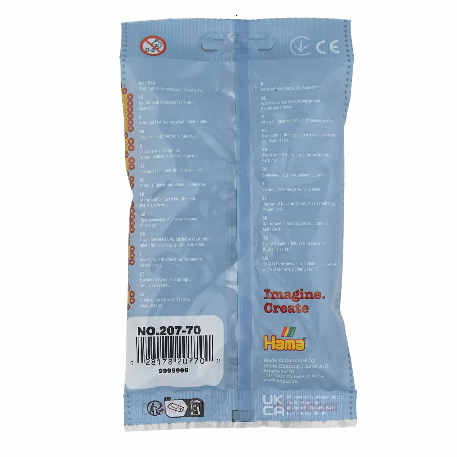 HAMA sachet de perles à repasser 1000 perles midi light grey loisirs créatifs mosaïques enfants