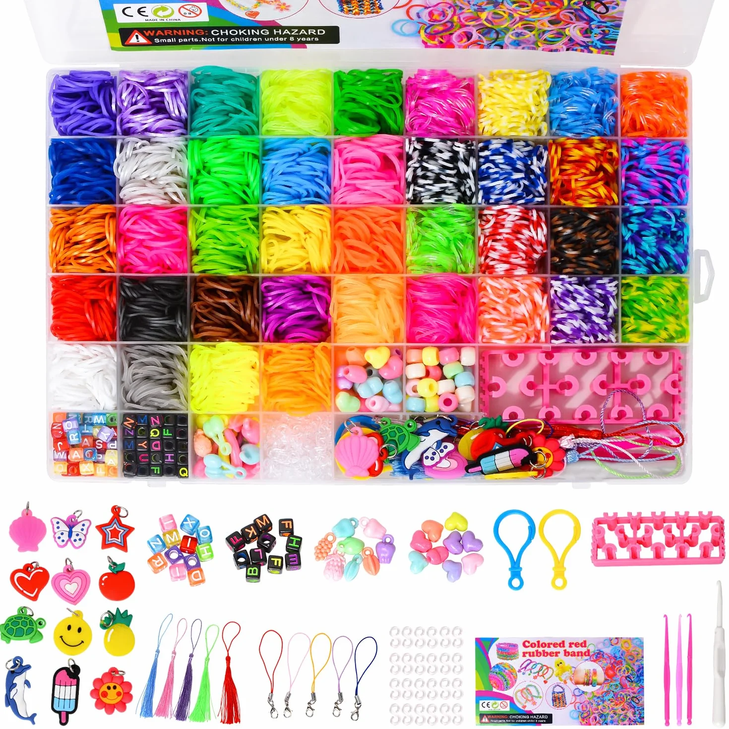 EITEYI 8000+ Elastique Bracelet Kit Enfant Loom Bands Bricolage Fille