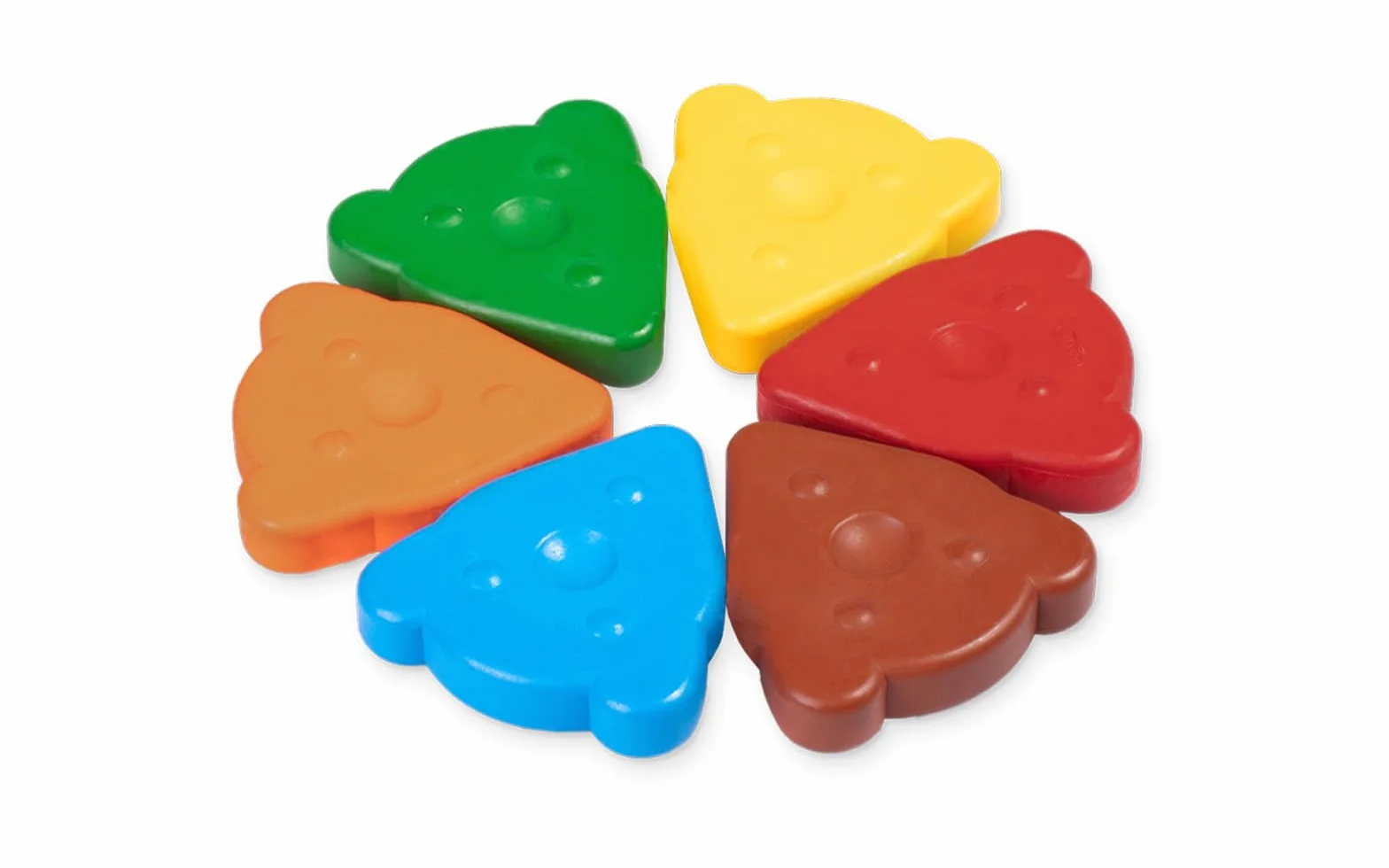 Jovi MY FIRST CRAYON Lot de 30 cires ergonomiques pour enfants 8 couleurs assorties forme d'ours