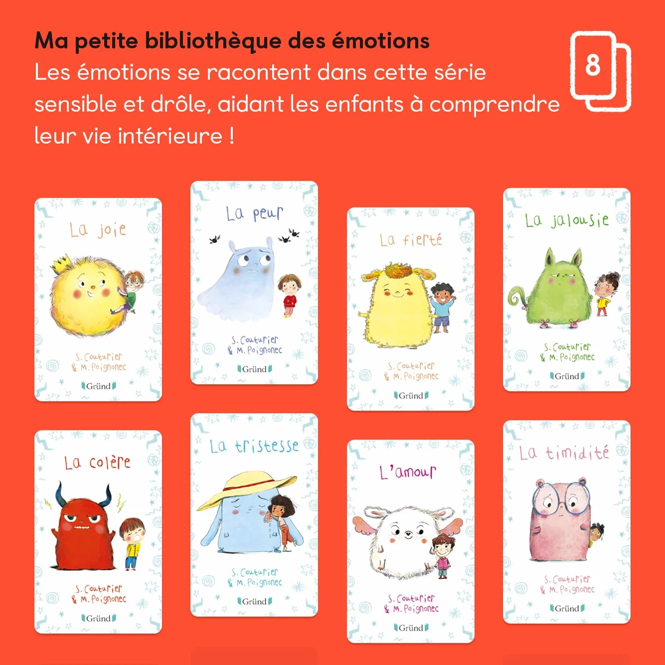 Yoto La Petite Bibliothèque des émotions, Livre Audio Enfants français, Yoto Player Mini, méditation 3-7 Ans