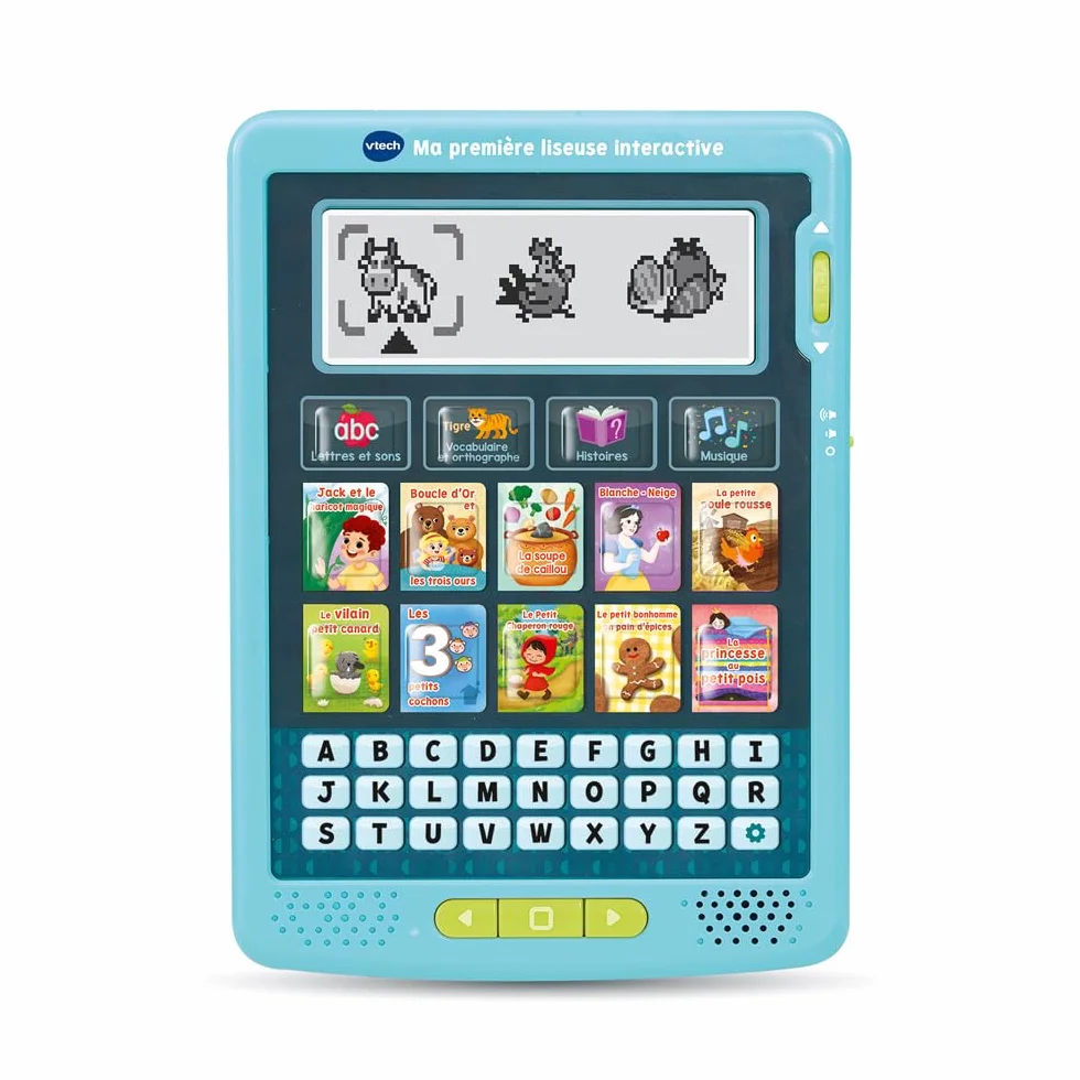 VTech Ma Première Liseuse Interactive Histoires à Lire et Écouter Liseuse Enfant Écran Animé Musique Jeux Éducatifs Cadeau 3-7 Ans Français
