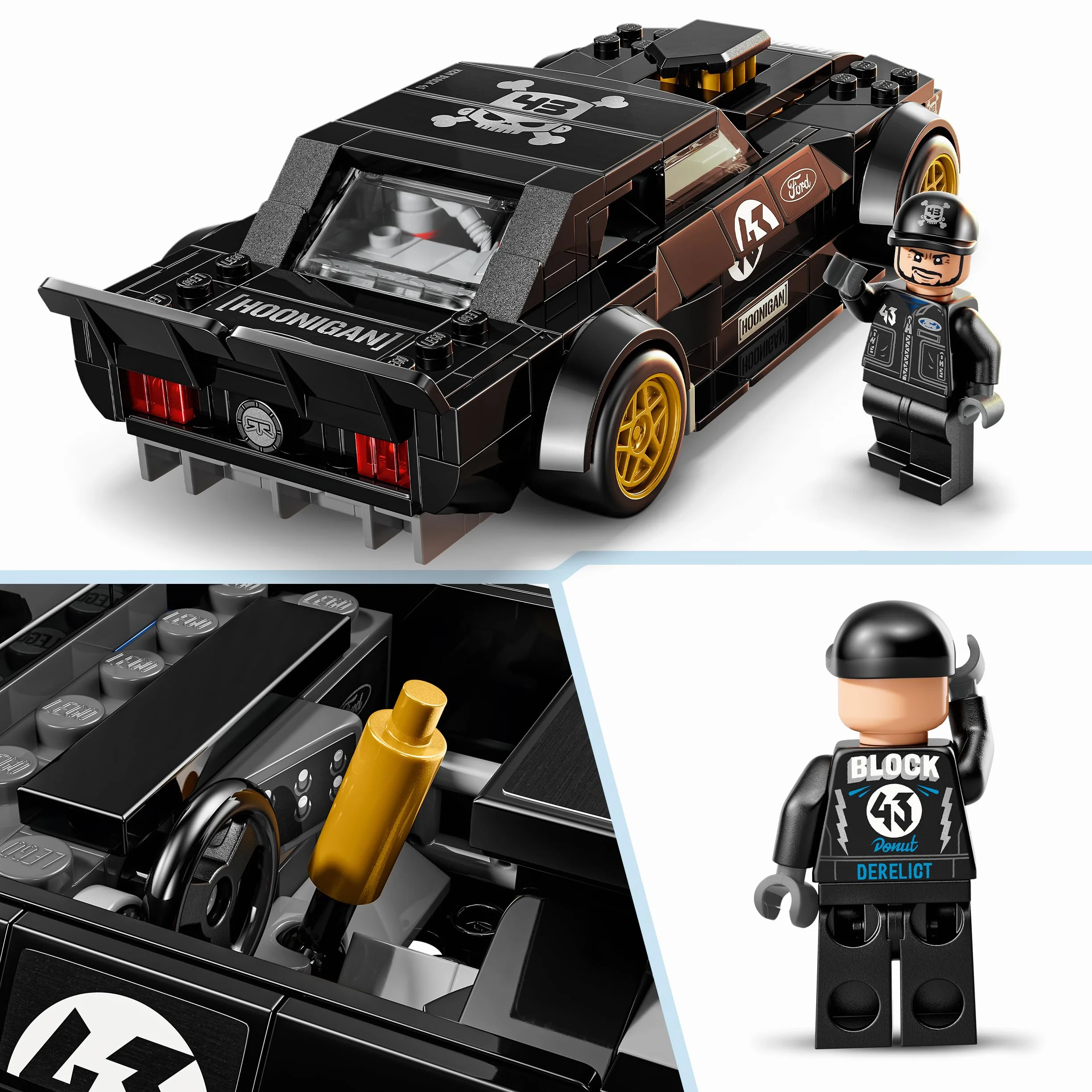 LEGO Speed Champions Ford Mustang Hoonicorn V1 1965 Ken Block Voiture Maquette Minifigurine Collector 77262
