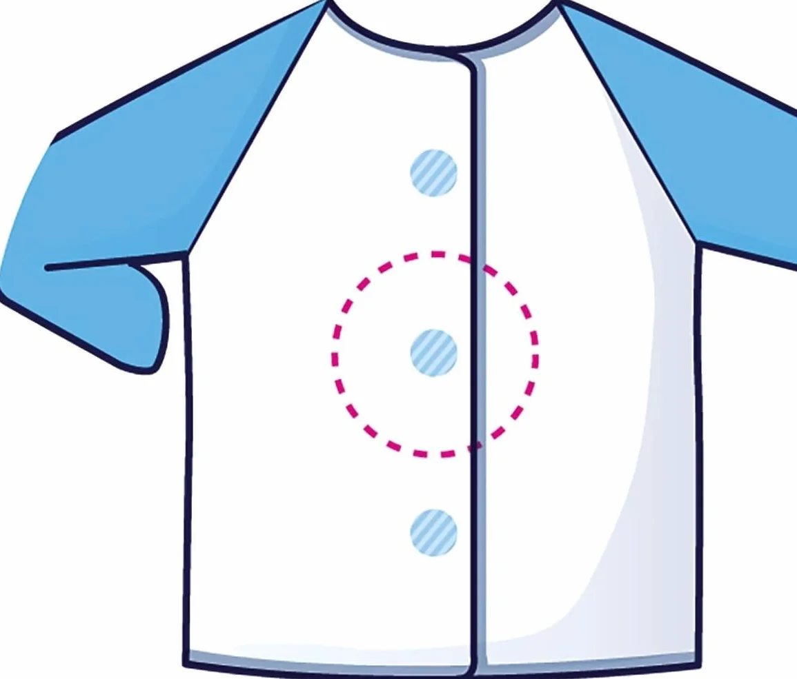 Maped Color'Peps Tablier de Protection Enfant 18 mois-5 ans Imperméable Peinture Loisir Créatif