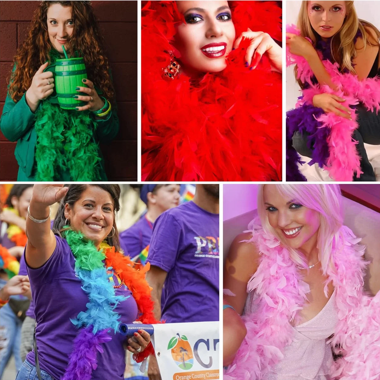 Boa en Plume 2M 6.6ft 80g Plumes pour DIY Accessoire Déguisement Carnaval Fête Costumée