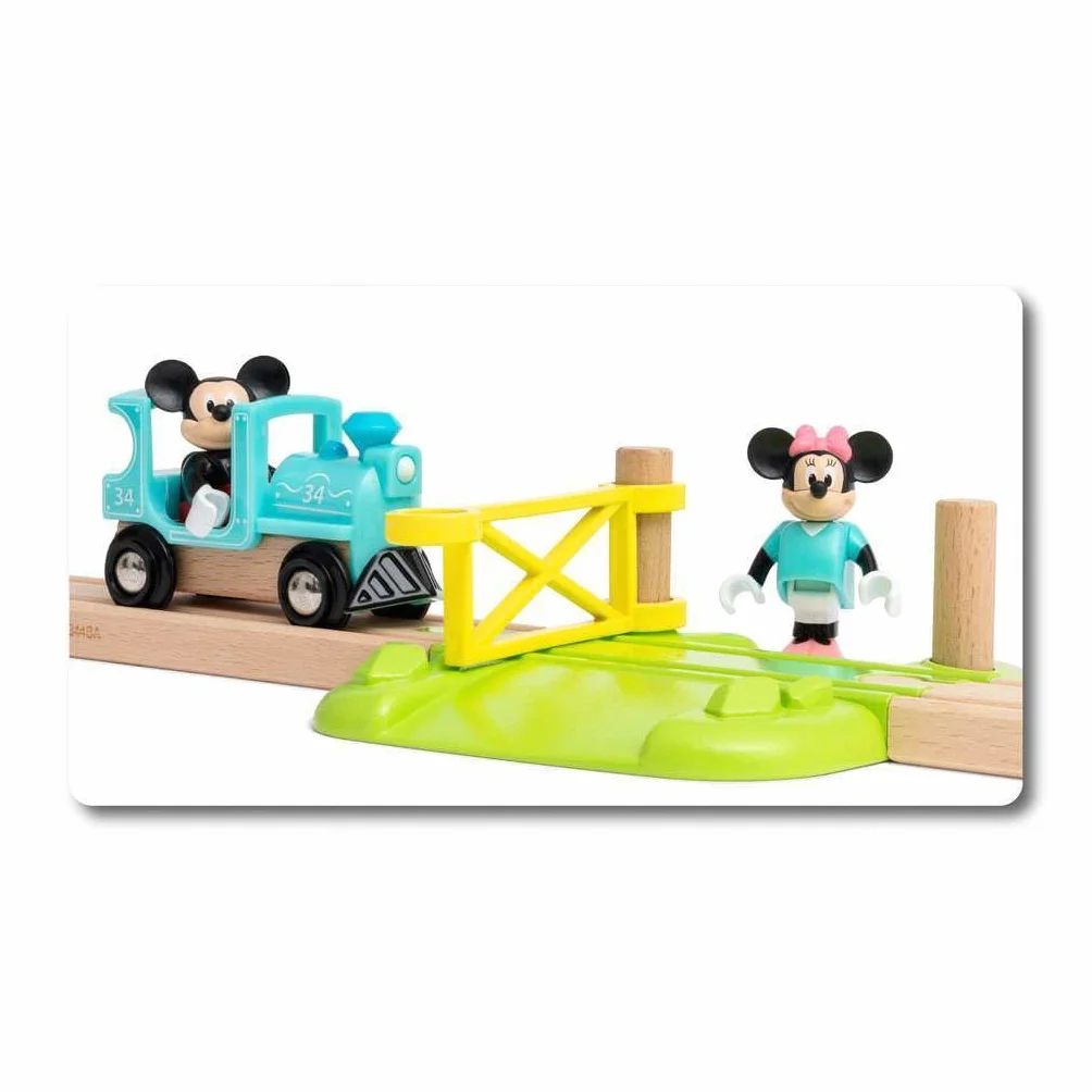BRIO Circuit Mickey Mouse Disney Mickey and Friends Coffret Complet 18 pièces Train en Bois Jouet dès 3 Ans