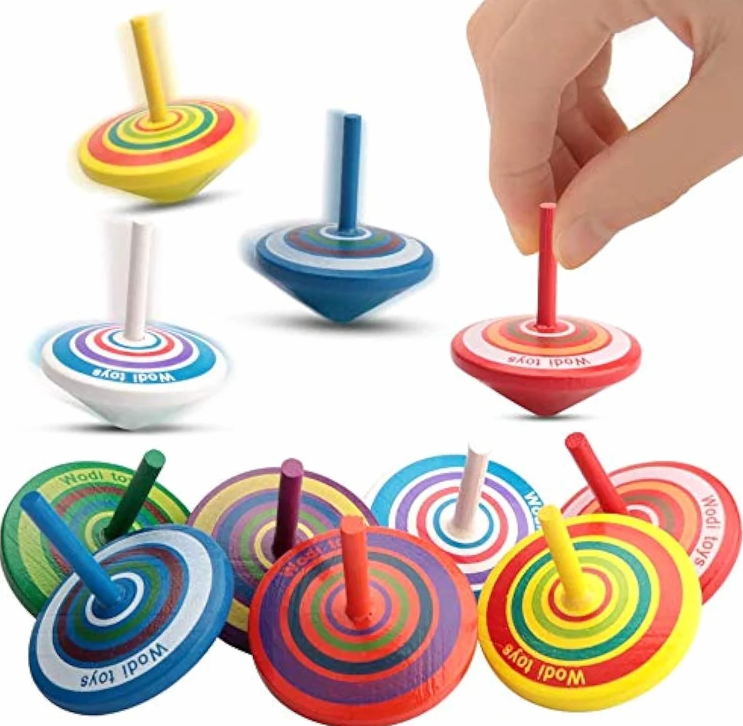 Toupies pour Enfants en Bois - Cadeaux Jouets