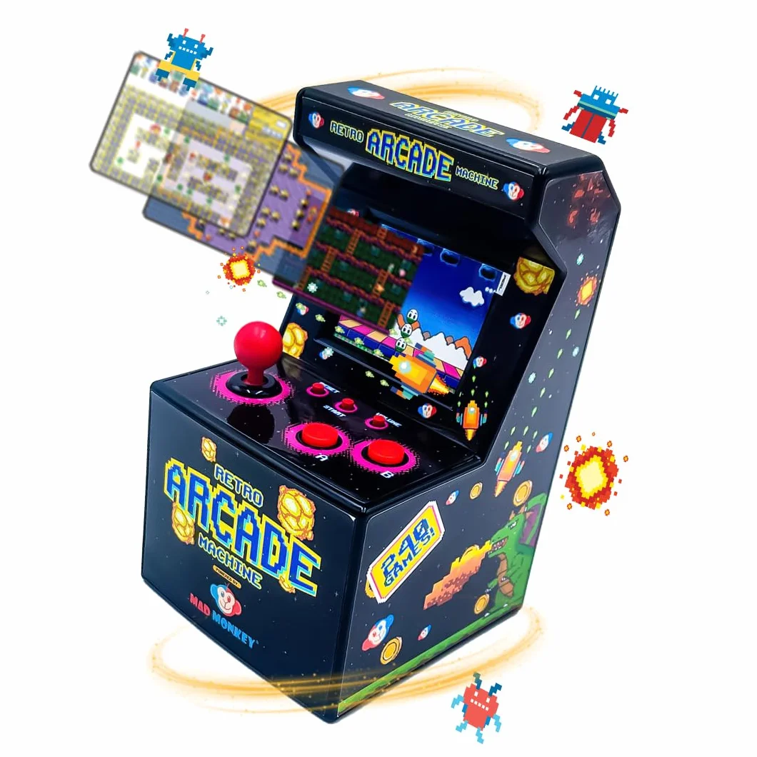 Mad Monkey Mini borne d'arcade rétro portable Noir