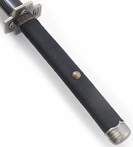 Katana Yubashiri One Piece Black en Bois - Épée Zoro avec Presentoir