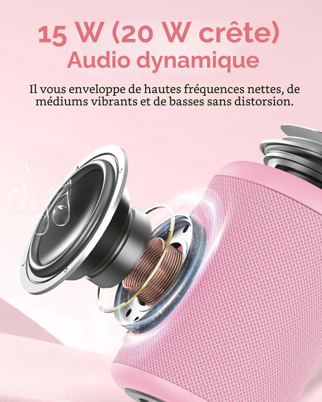 Enceinte Bluetooth Portable IPX5 Bluetooth 5.3 AUX TF-Card Stéréo Sans Fil