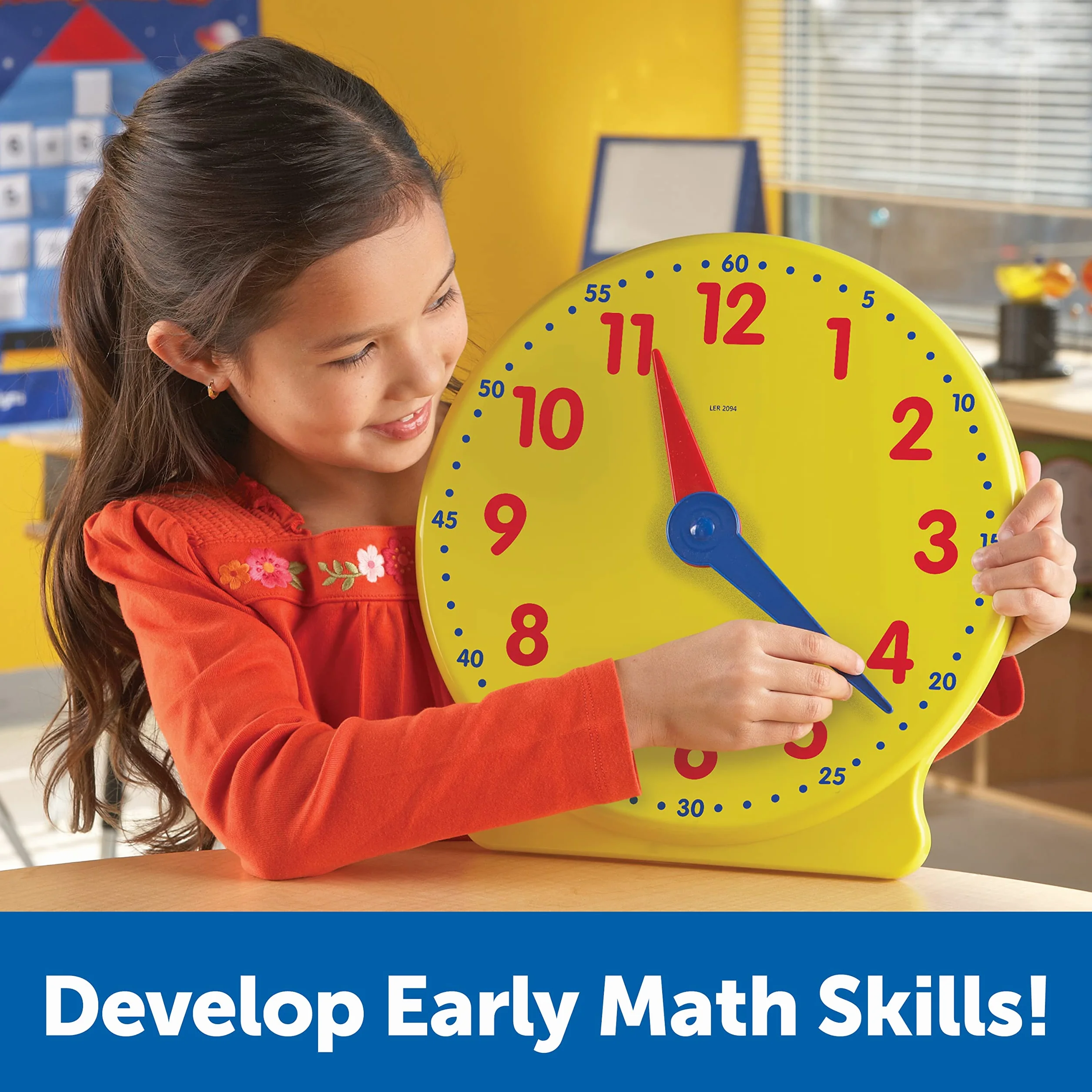 Learning Resources Big Time™ Horloge d'apprentissage de démonstration 12 Heures