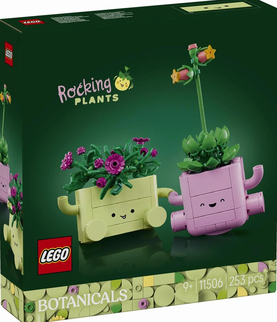 LEGO Botanicals Petites Plantes Dansantes 11506 Set Fleurs Artificielles 2 Plantes 2 Pots Pastel Décoration Chambre Cadeau DIY 9 Ans Adulte