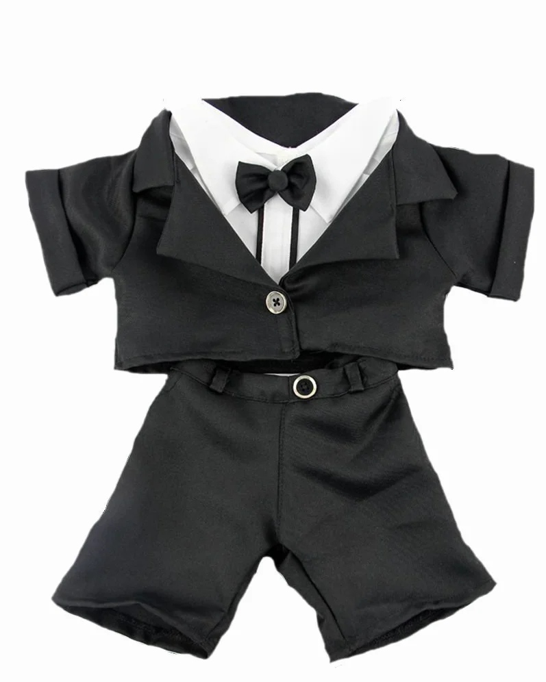 Vêtements d'ours en Peluche Tenue de Smoking de Mariage 40 cm