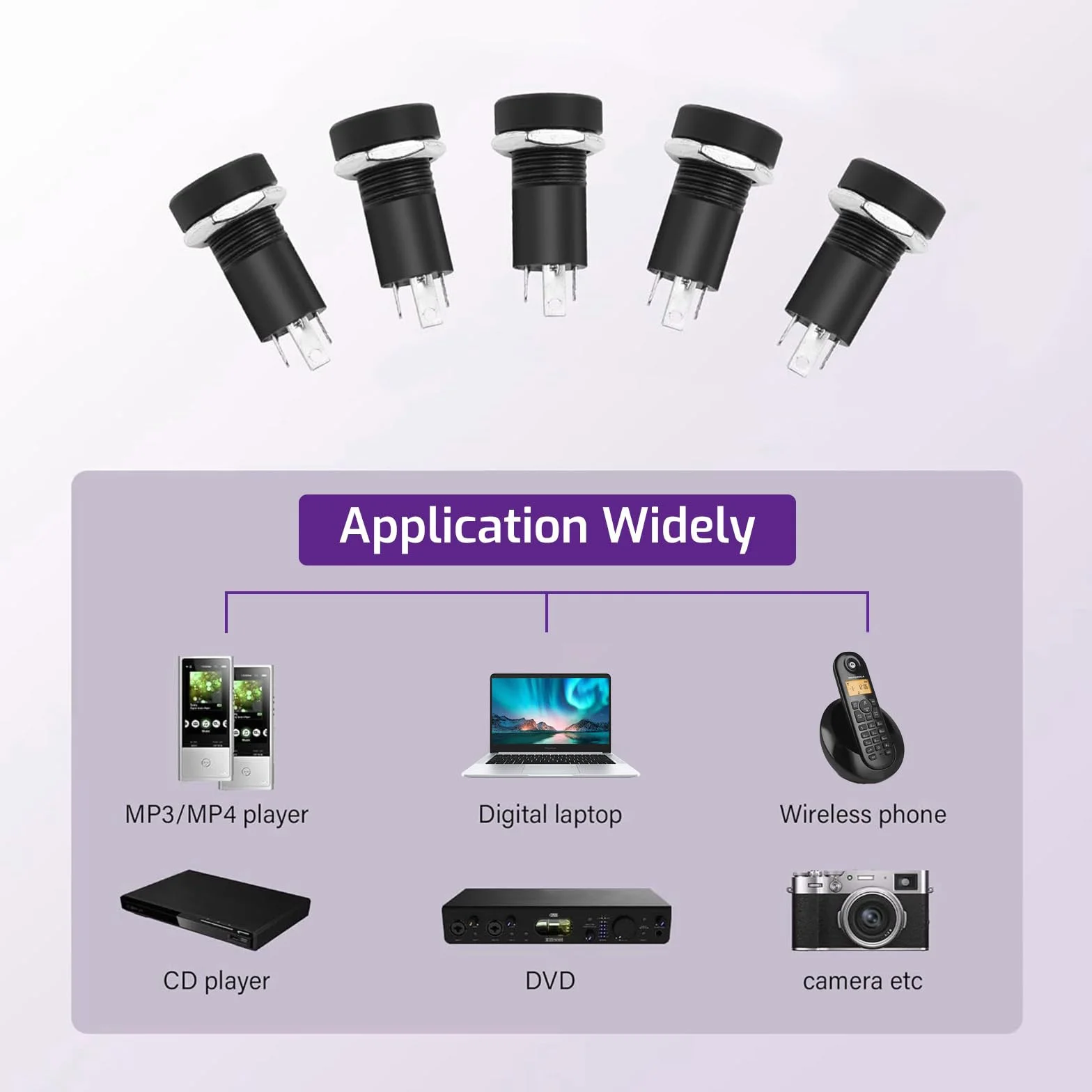 AzureRay Lot de 5 Prises Jack 3.5 mm Stéréo – Prise Audio à Souder 3 Broches pour Réparation Casque