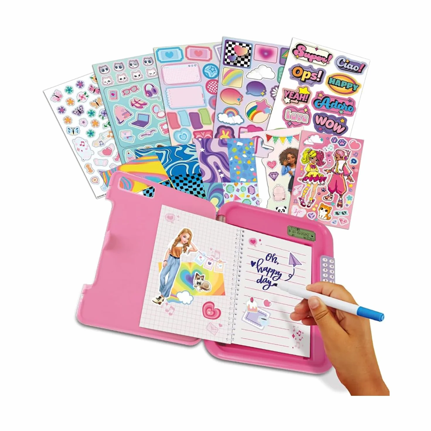 VTech KidiSecrets 365 Journal Secret Vocal Interactif pour Filles avec Enregistreur, Écran LCD et Code Secret, 5-12 Ans