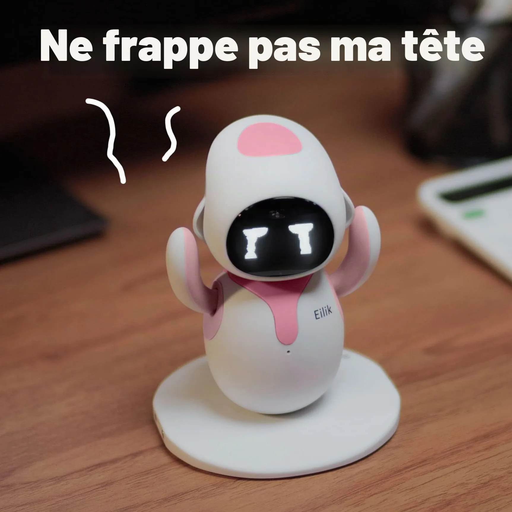 ENERGIZE LAB Eilik Rose Robot de Compagnie Interactif pour Enfants et Adultes