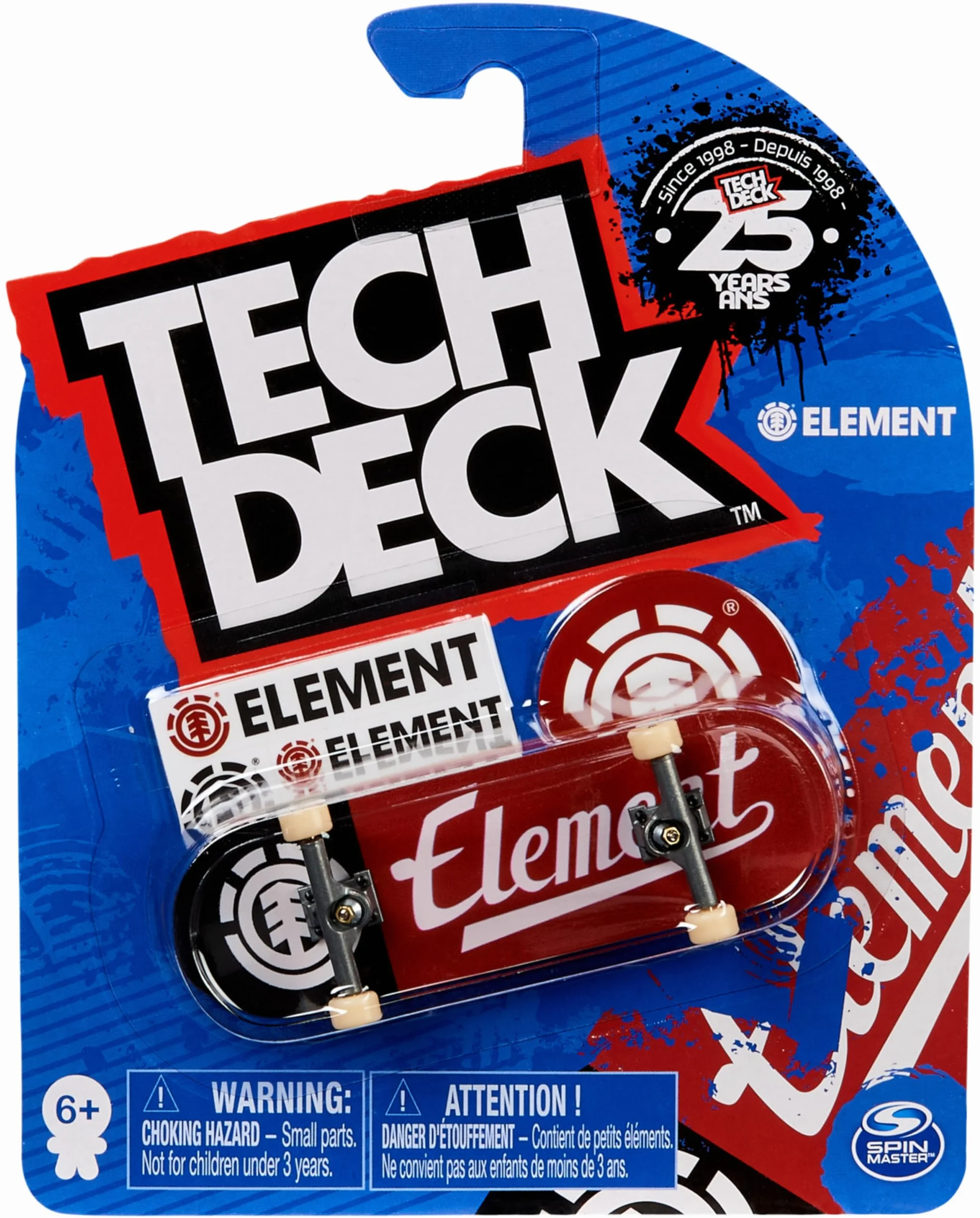 Tech Deck Pack 1 Authentique Finger Skate 96 mm À Personnaliser avec Autocollants Mini Skate Doigt Jouet Enfant 6 Ans+