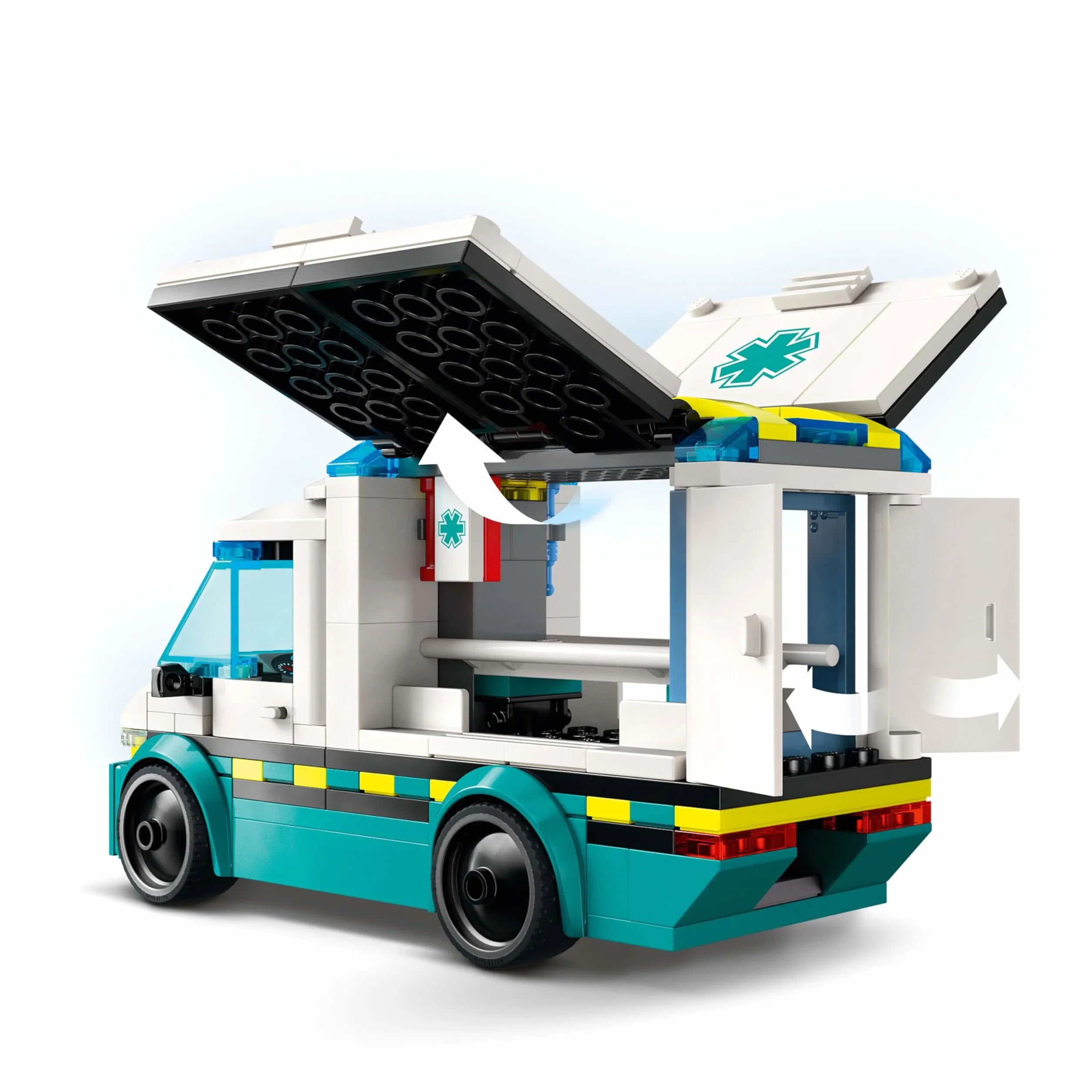 LEGO City L'Ambulance de Secours Jeu de Construction 2 Minifigurines Skateuse Ambulancier Jouet 5 Ans 60451